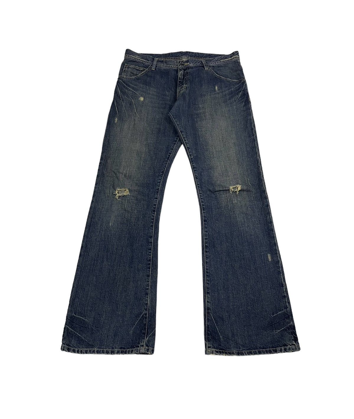 image of Issey Miyake x Tete Homme Japan Flare Jeans in Blue, Men's (Size 34)