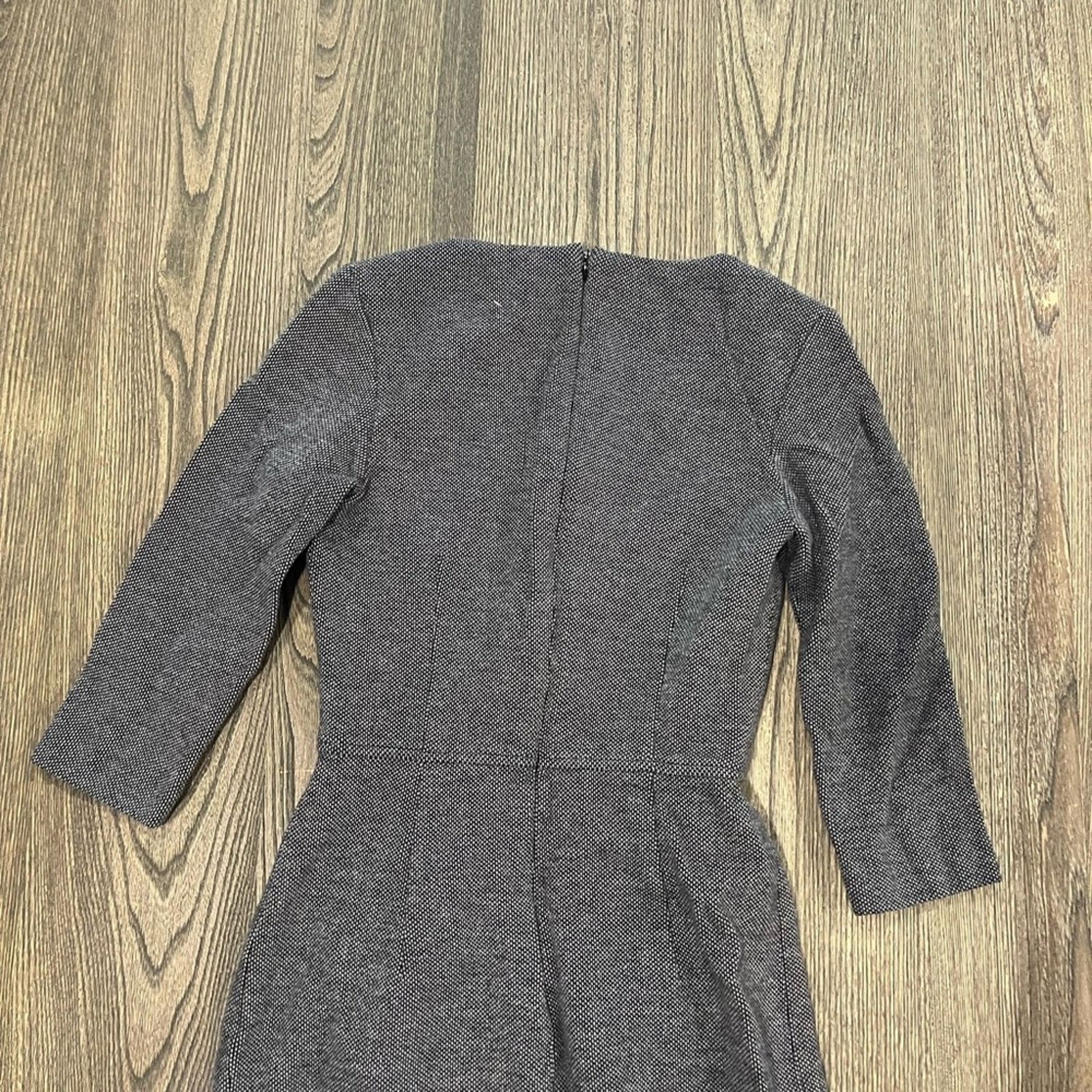 Vintage Peserico Midi Sheath Dress 3/4 Sleeve Tweed Knit Lined Sz 38 Size L / US 10 / IT 46 - 9 Thumbnail