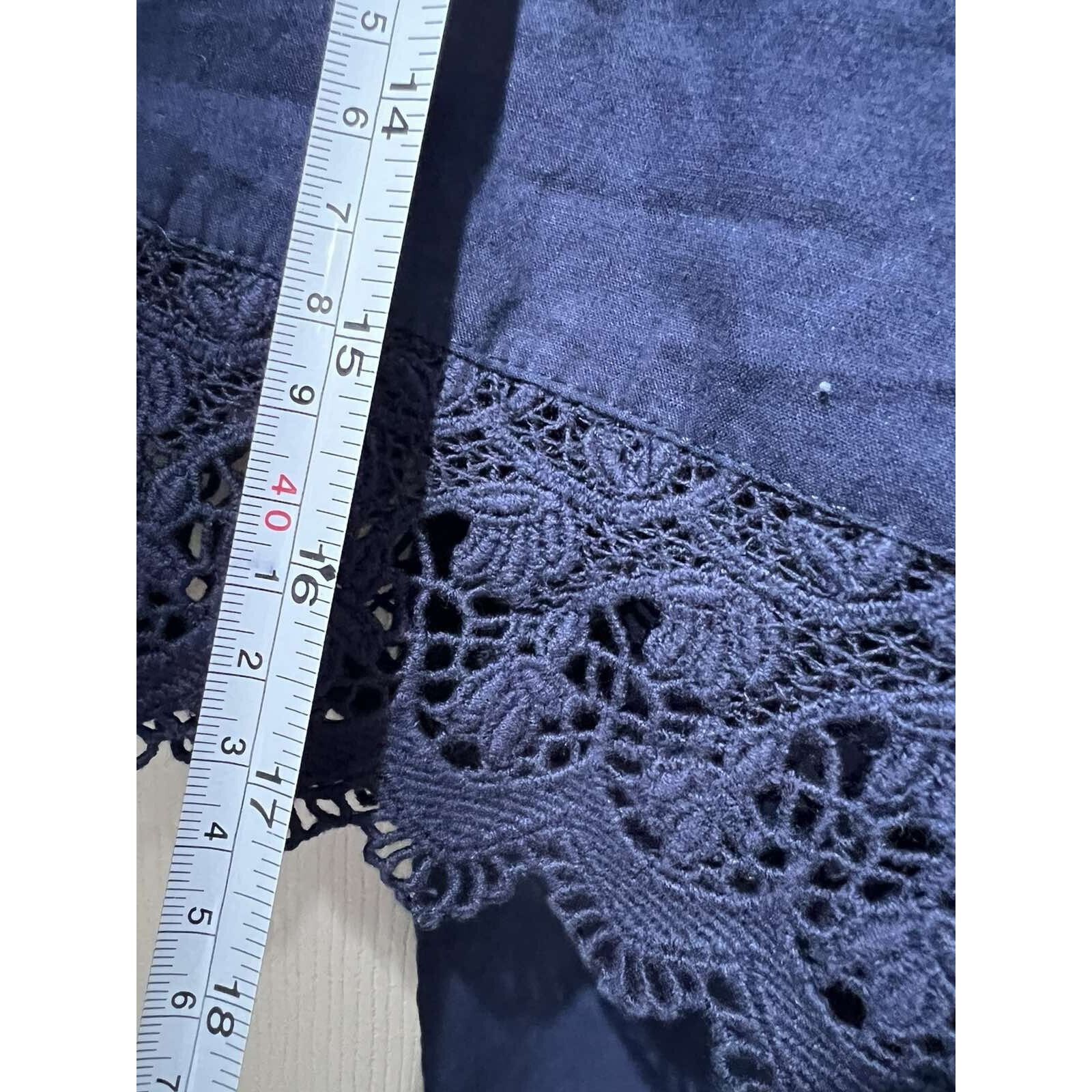 & Other Stories Ulla Popken Women boho tunic top Blue Size 16/18 A003302 Size XL / US 12-14 / IT 48-50 - 7 Thumbnail
