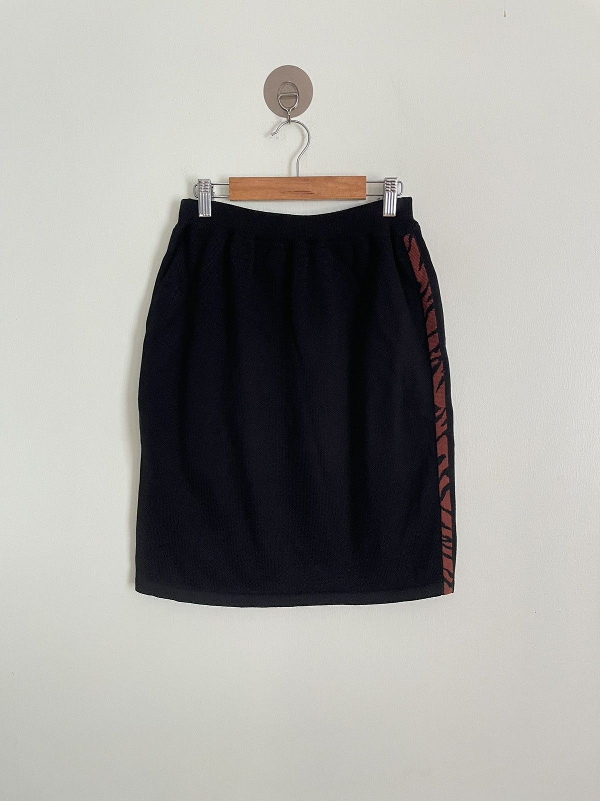 Escada Escada Margaretha Ley Black Midi Skirt Size 31" - 1 Thumbnail