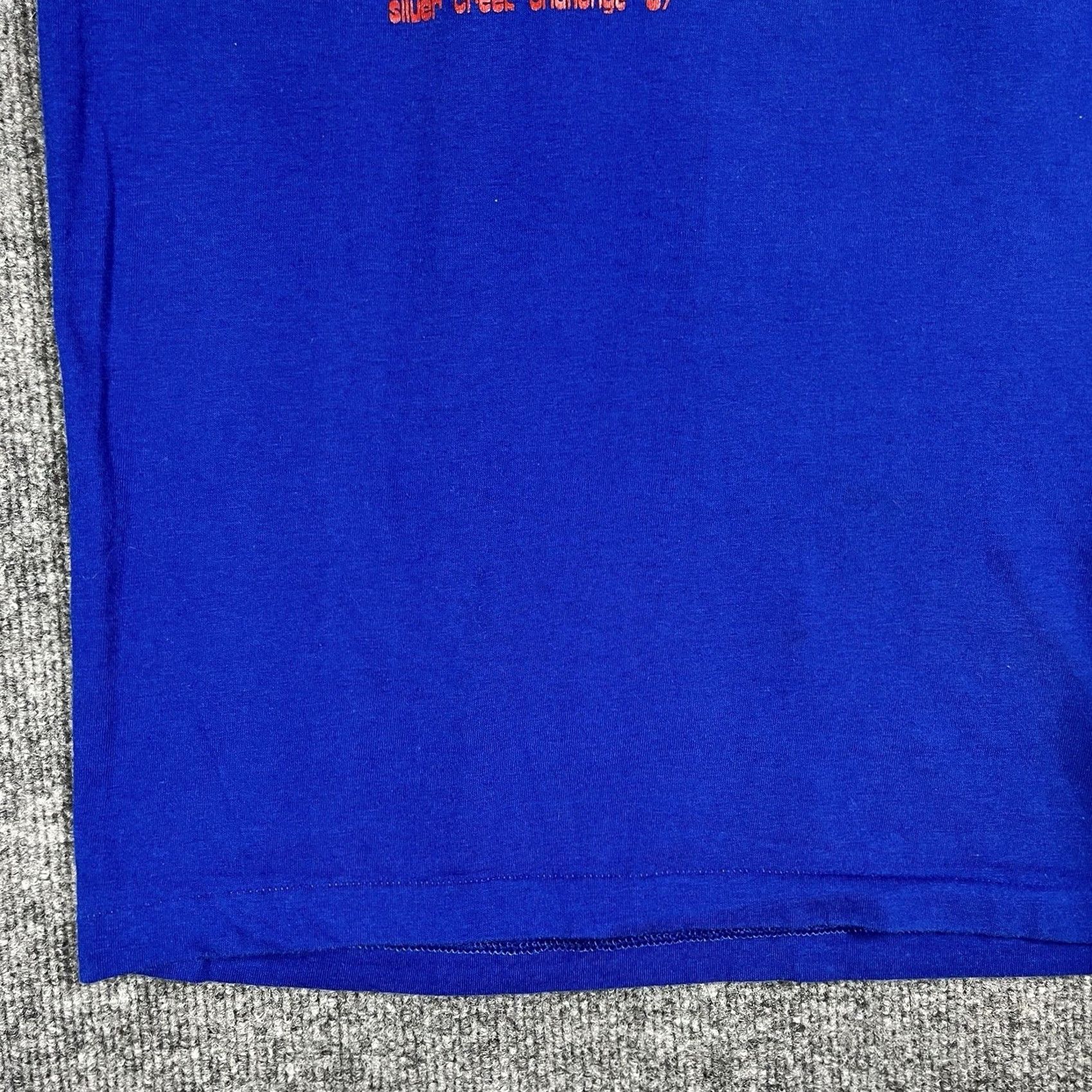 Vintage VINTAGE 80s Silver Creek Challenge Ski T Shirt Size Small Mountain Snowshoe WV T-Shirt Men Blue Cotton Graphic Print Crew Neck Short Sleeve 80s Mens Size US S / EU 44-46 / 1 - 3 Thumbnail