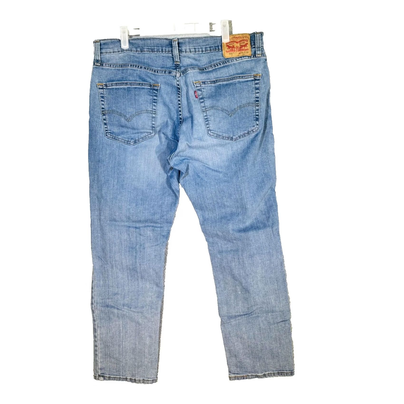 Levi's Levi's 541 Jeans Mens 36x29 Blue Light Wash Athletic Taper Stretch Denim Size US 36 / EU 52 - 2 Thumbnail