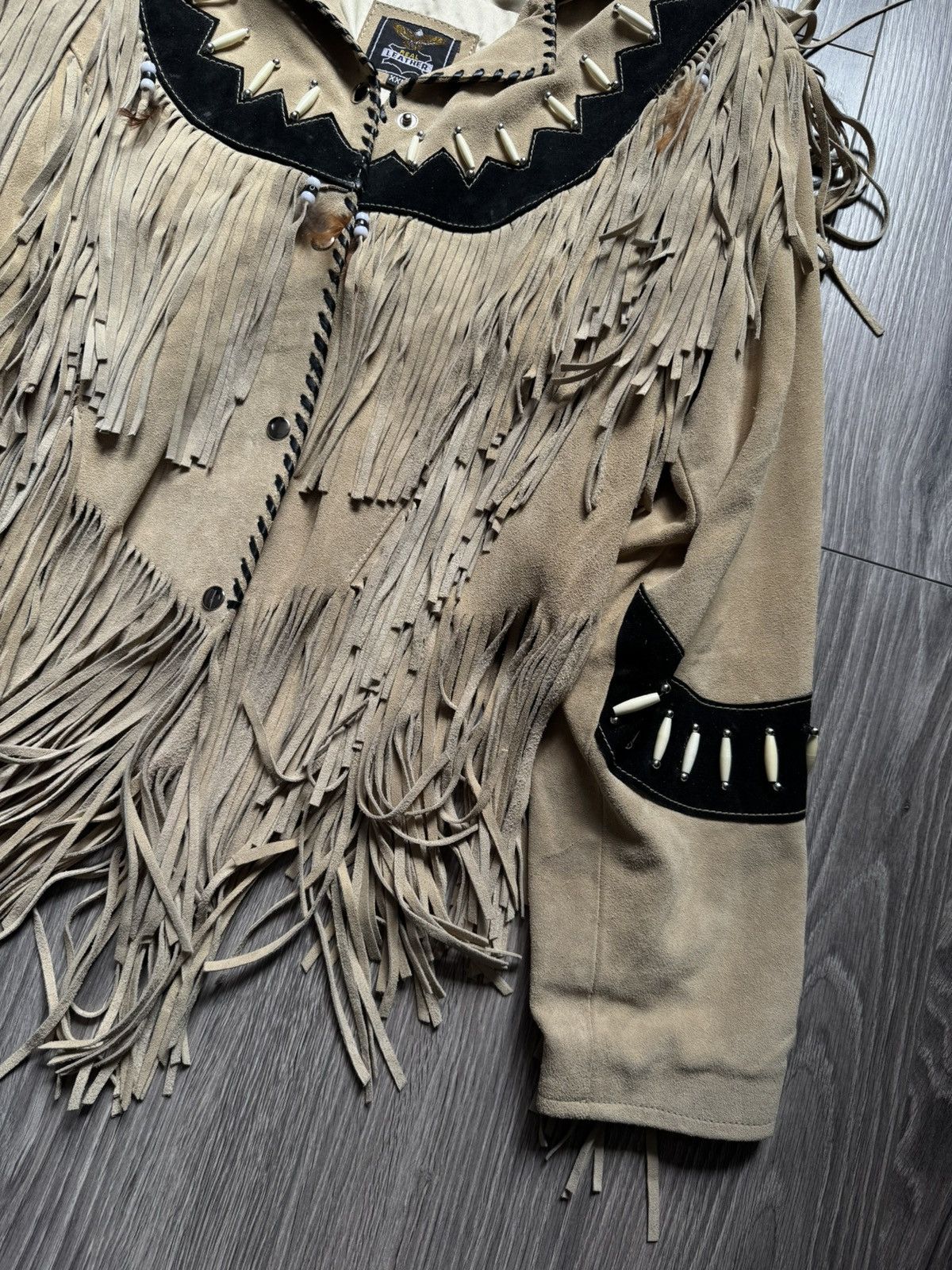 MDK Real Leather Mens Suede Fringe Cowboy western jacket L Size US L / EU 52-54 / 3 - 3 Thumbnail