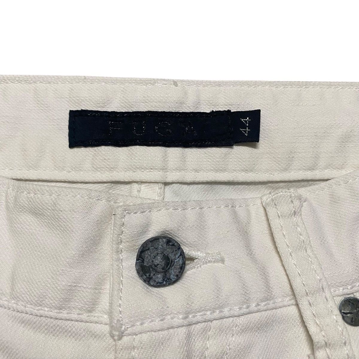 GOSTAR DE FUGA FUGA JAPAN White Denim Low Flare Jeans Size US 30 / EU 46 - 6 Thumbnail
