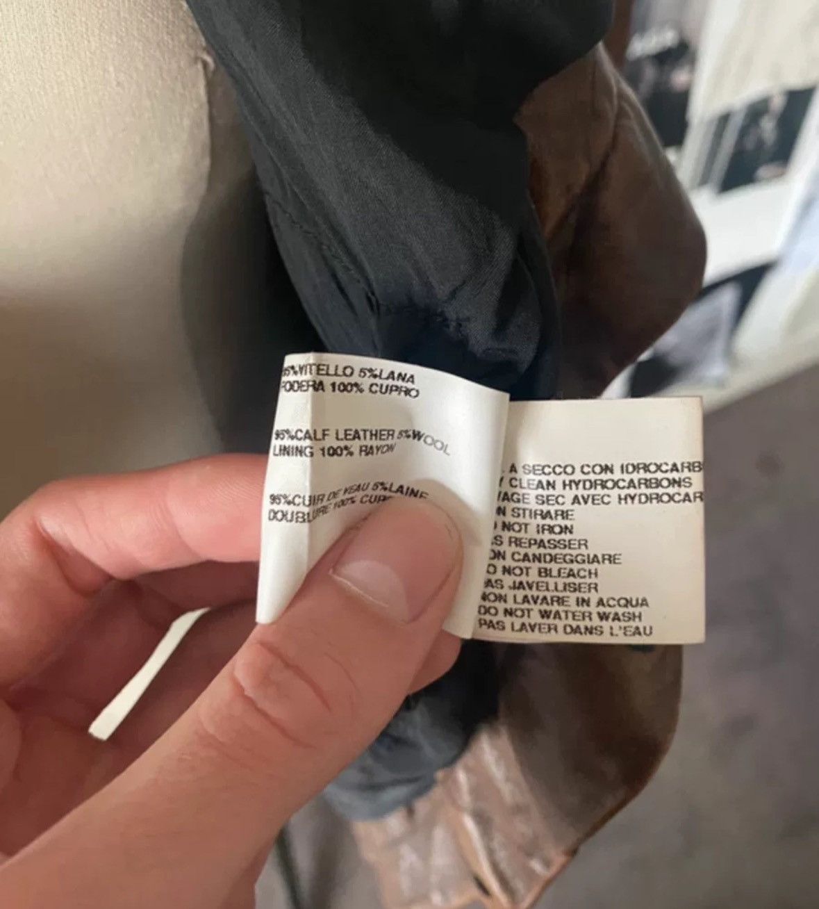 Rick Owens Rick Owens rare sand dune style vintage dark leather jacket Size US L / EU 52-54 / 3 - 8 Thumbnail