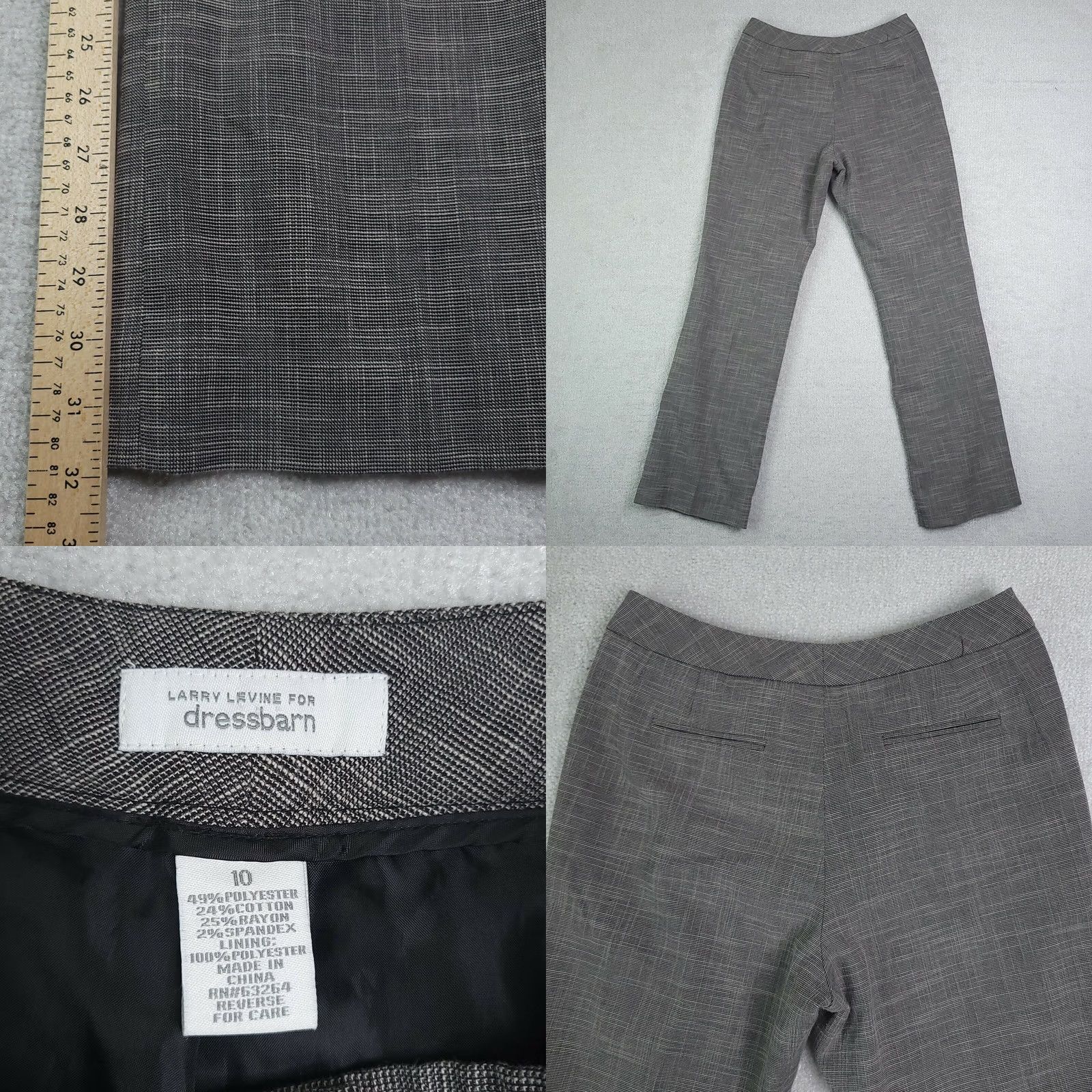 Vintage VINTAGE Larry Levine For Dress Barn Pants Women's 10 Gray Straight Leg Hook & Eye Dress Pants Womens 10 Gray Straight Leg Mens? Size 32" / US 10 / IT 46 - 8 Thumbnail