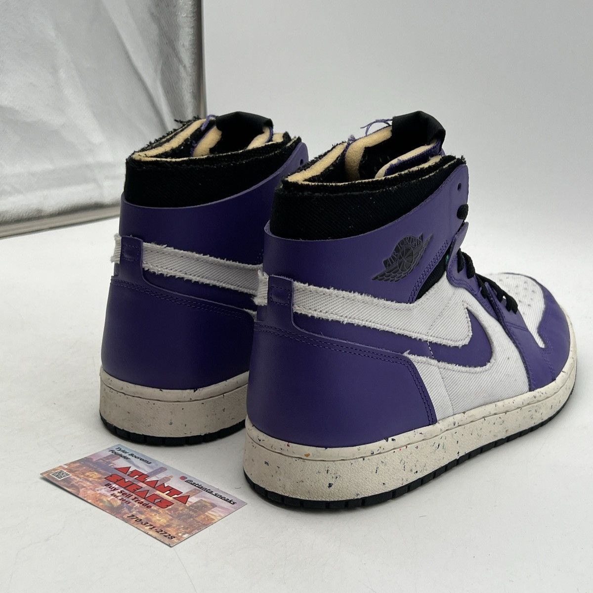 Nike Air Jordan 1 high zoom crater purple Size US 11 / EU 44 - 5 Thumbnail