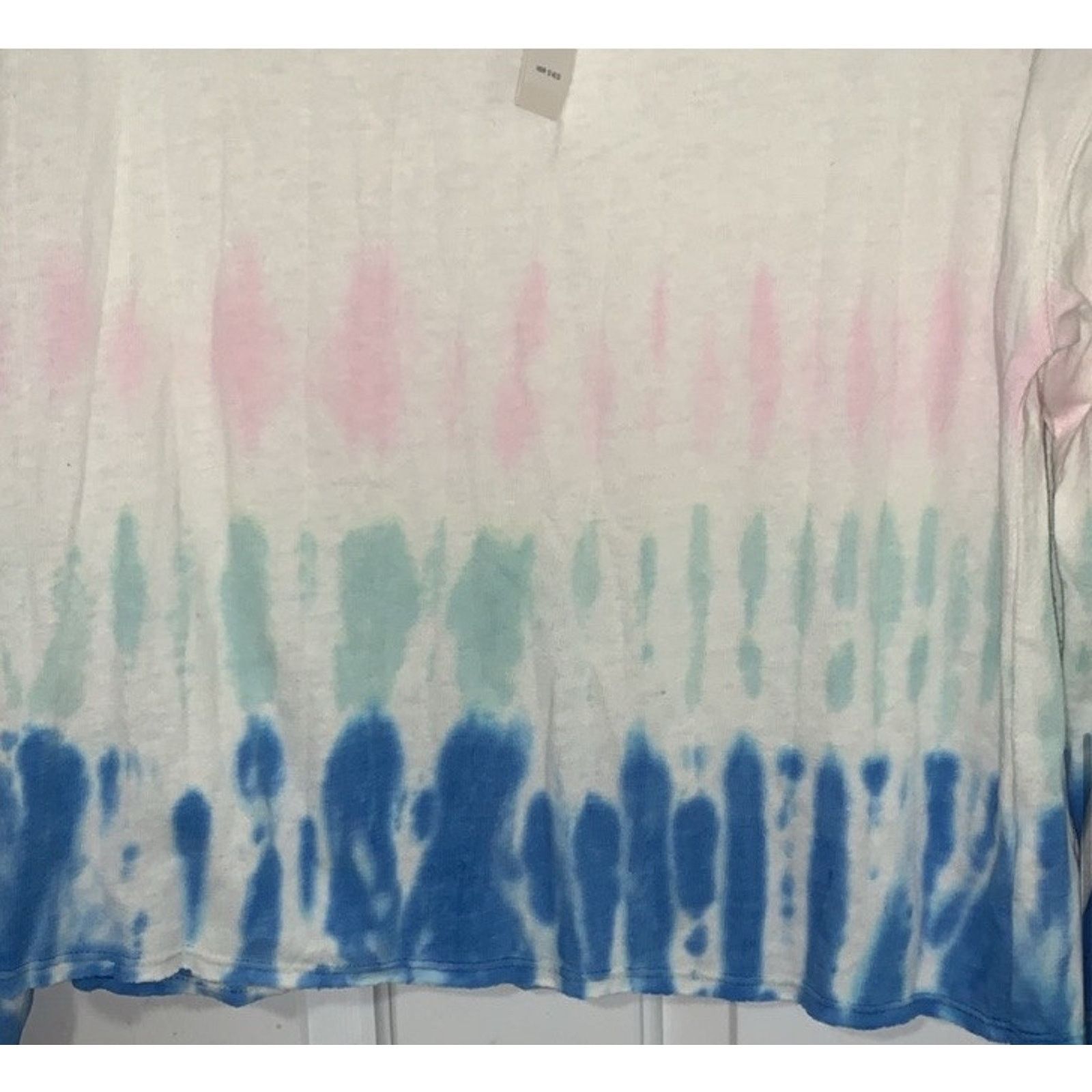 Splendid SPLENDID White Blue Pink Tie Dye Top NWT $148 L Size L / US 10 / IT 46 - 2 Thumbnail