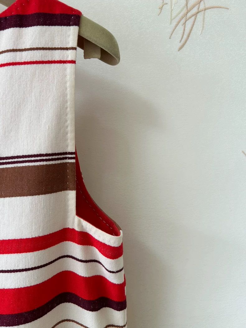 Loro Piana LORO PIANA Striped linen cotton dress, Size M / US 6-8 / IT 42-44 - 6 Thumbnail