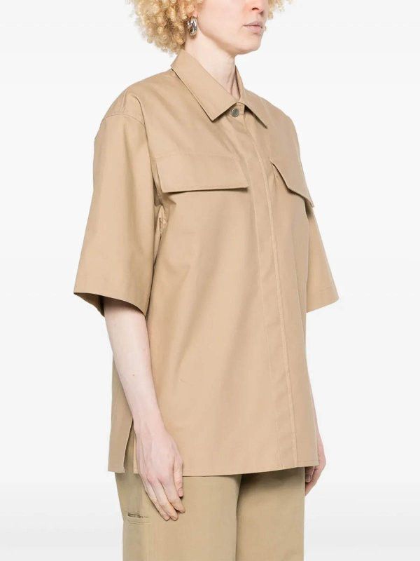 Jil Sander o1loc1c0426 Boxy Shirt in Light Brown Size M / US 6-8 / IT 42-44 - 2 Thumbnail