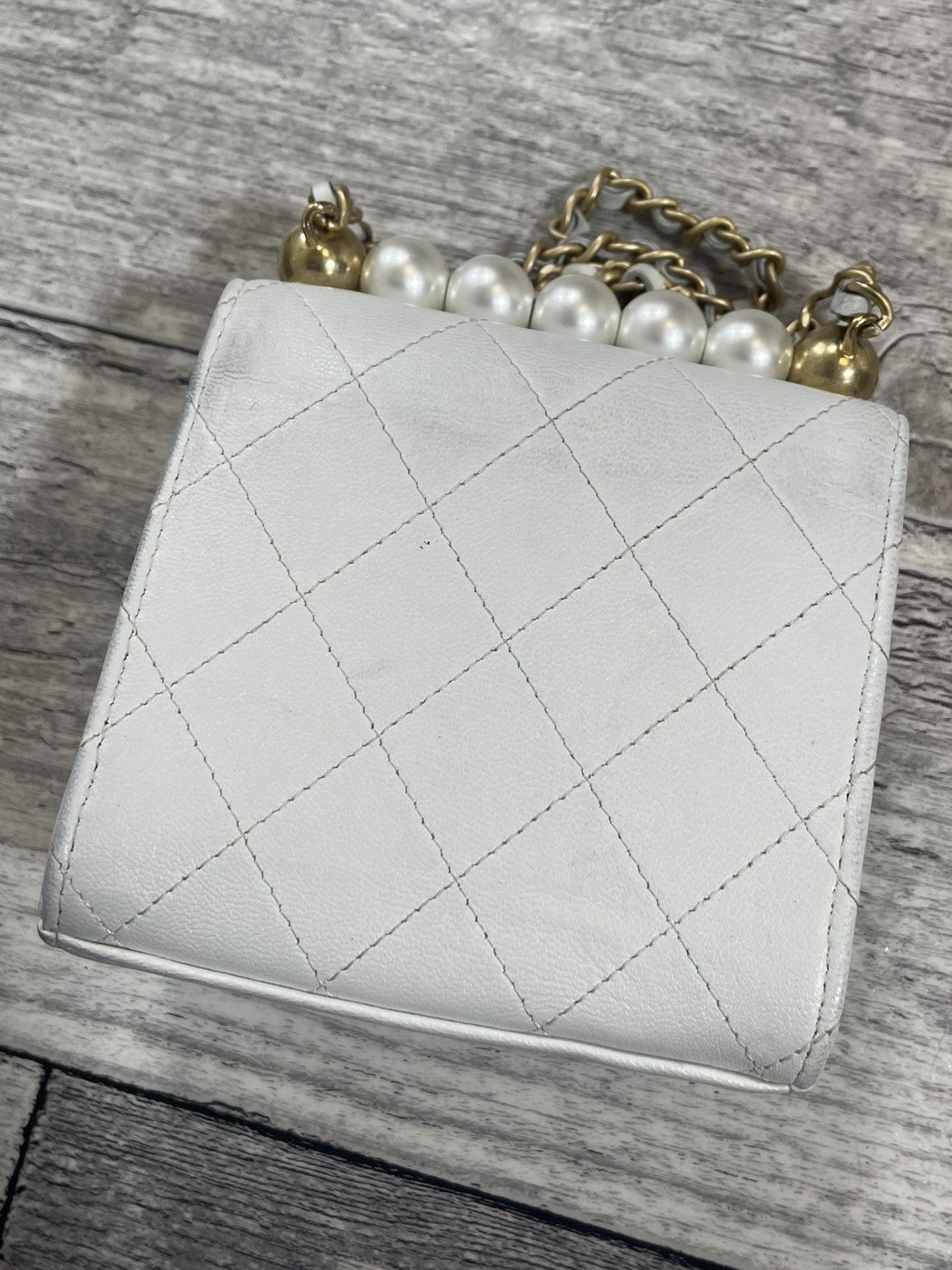 Chanel CHANEL Mini Shoulder Bag, Matelasse, Pearl Chain, Lambskin Size ONE SIZE - 13 Thumbnail