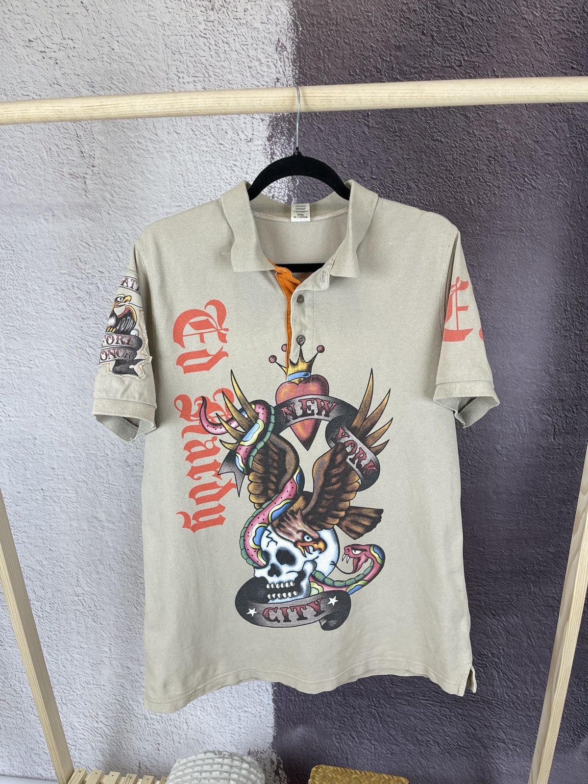 Christian Audigier Ed Hardy Streetwear Ed Hardy by Christian Audigier vintage New York polo tee Grailed