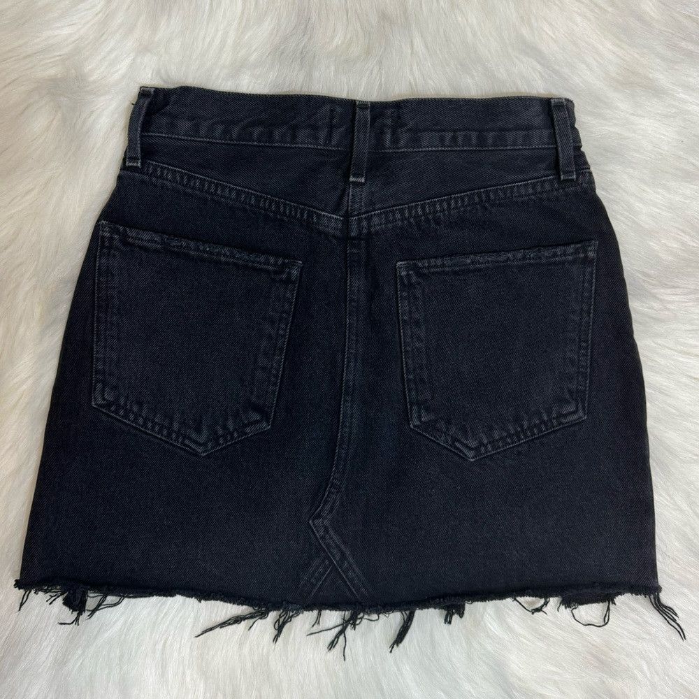 Agolde Agolde Quinn High Rise Cut-Off Denim Jean Mini Skirt in Pos Size 24" / US 00 / IT 34 - 4 Thumbnail