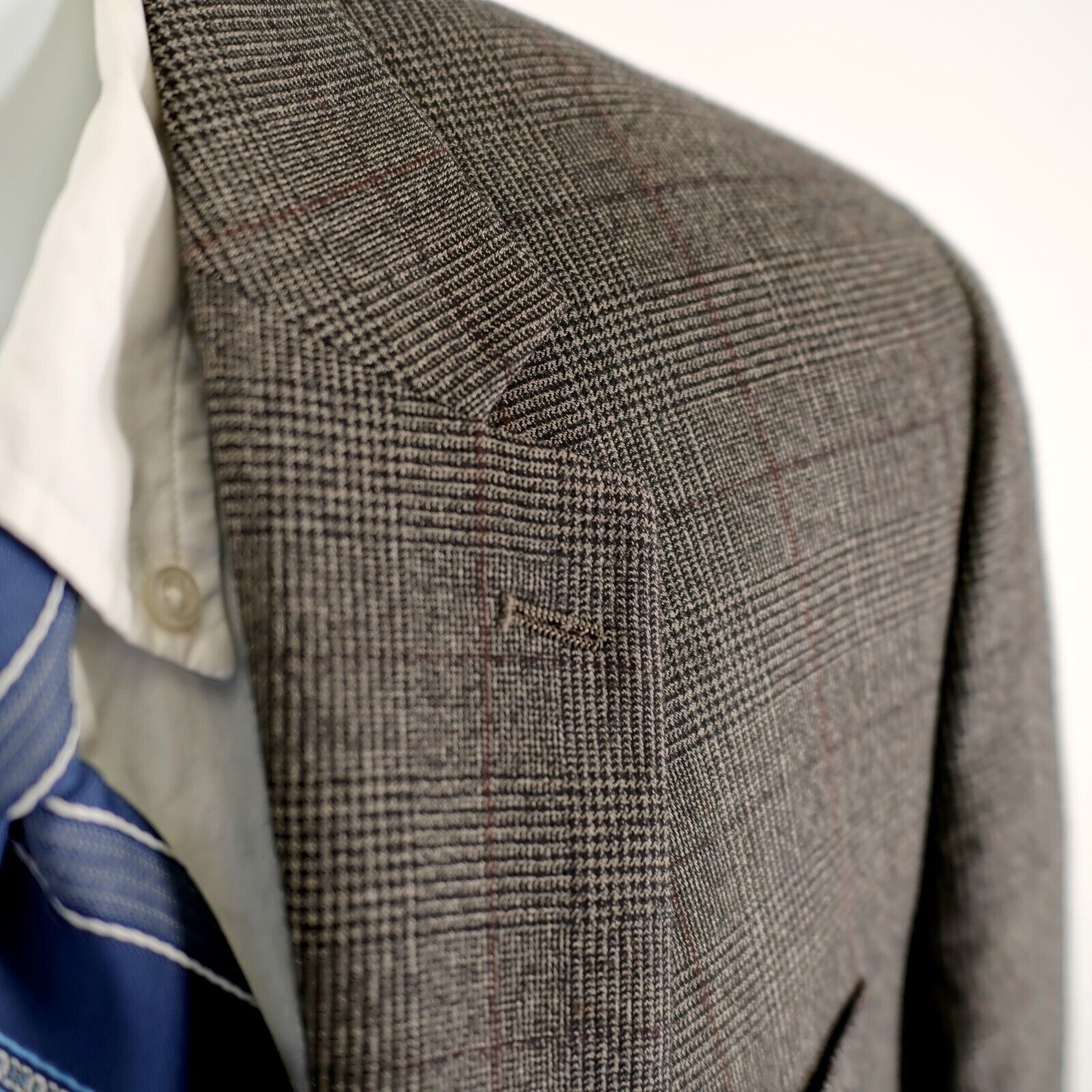 Michael Kors Michael Kors Wool Brown Glen Plaid Windowpane 2 Button Sport Size 40L - 2 Thumbnail