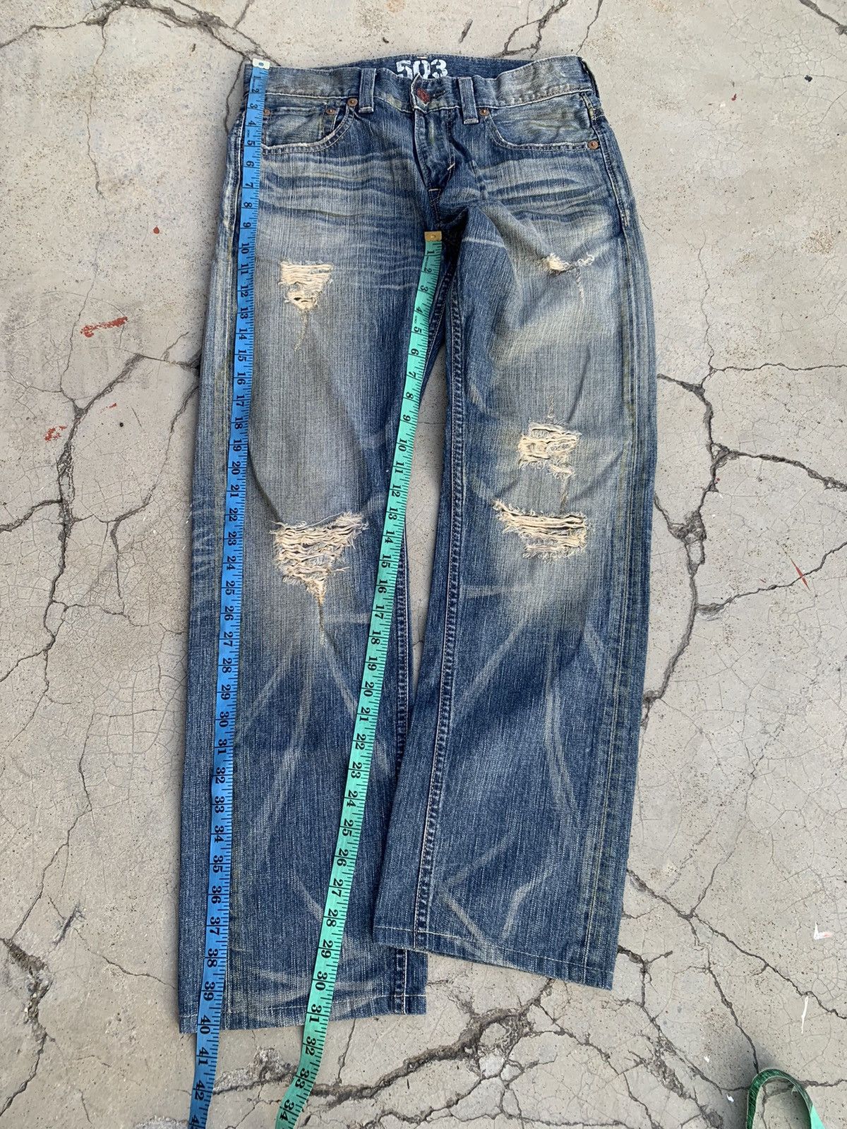 Edwin Heavy Distressed Edwin 503 jeans. Size US 32 / EU 48 - 3 Thumbnail