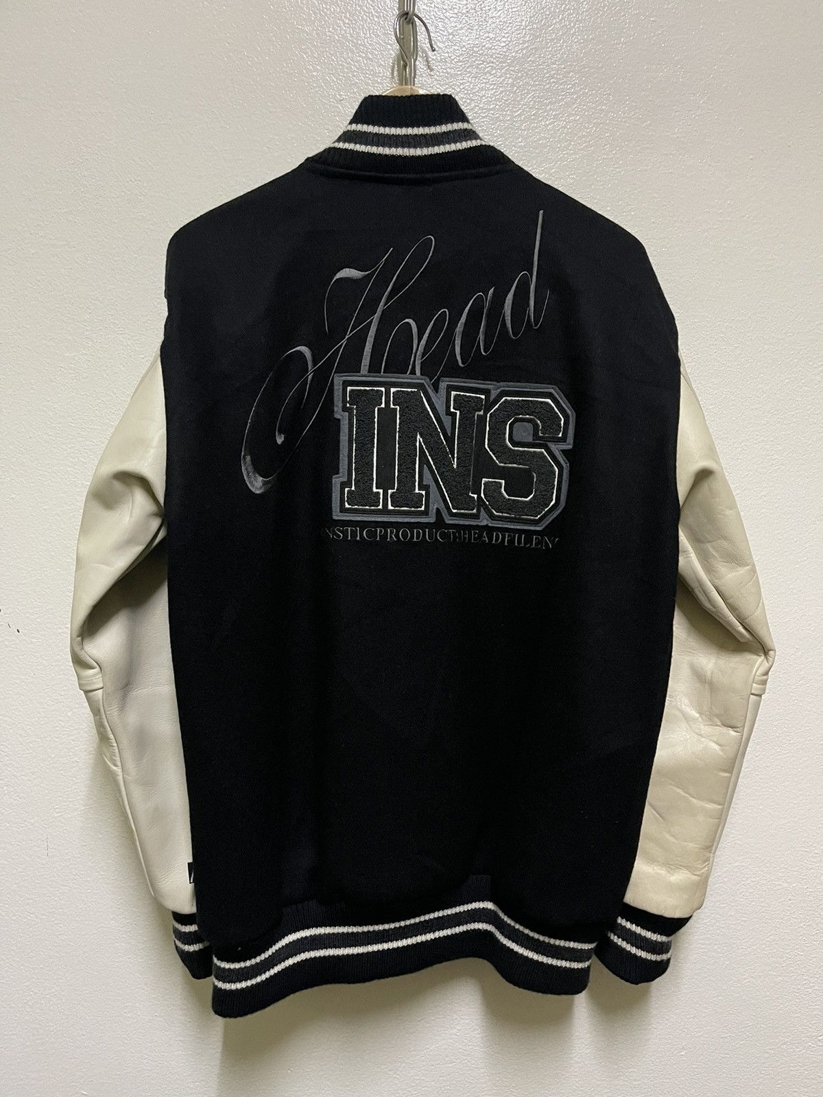 Japanese Brand Brth:Breath / Number Nine Varsity Leather Jacket Size US L / EU 52-54 / 3 - 12 Thumbnail