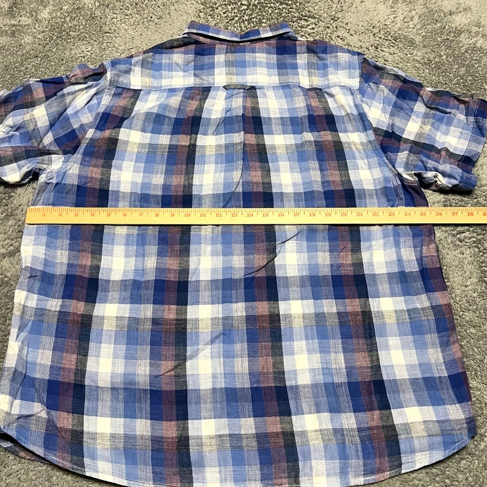Tommy Bahama Tommy Bahama Shirt XL Blue Plaid Short Sleeve Mens Size US XL / EU 56 / 4 - 4 Thumbnail