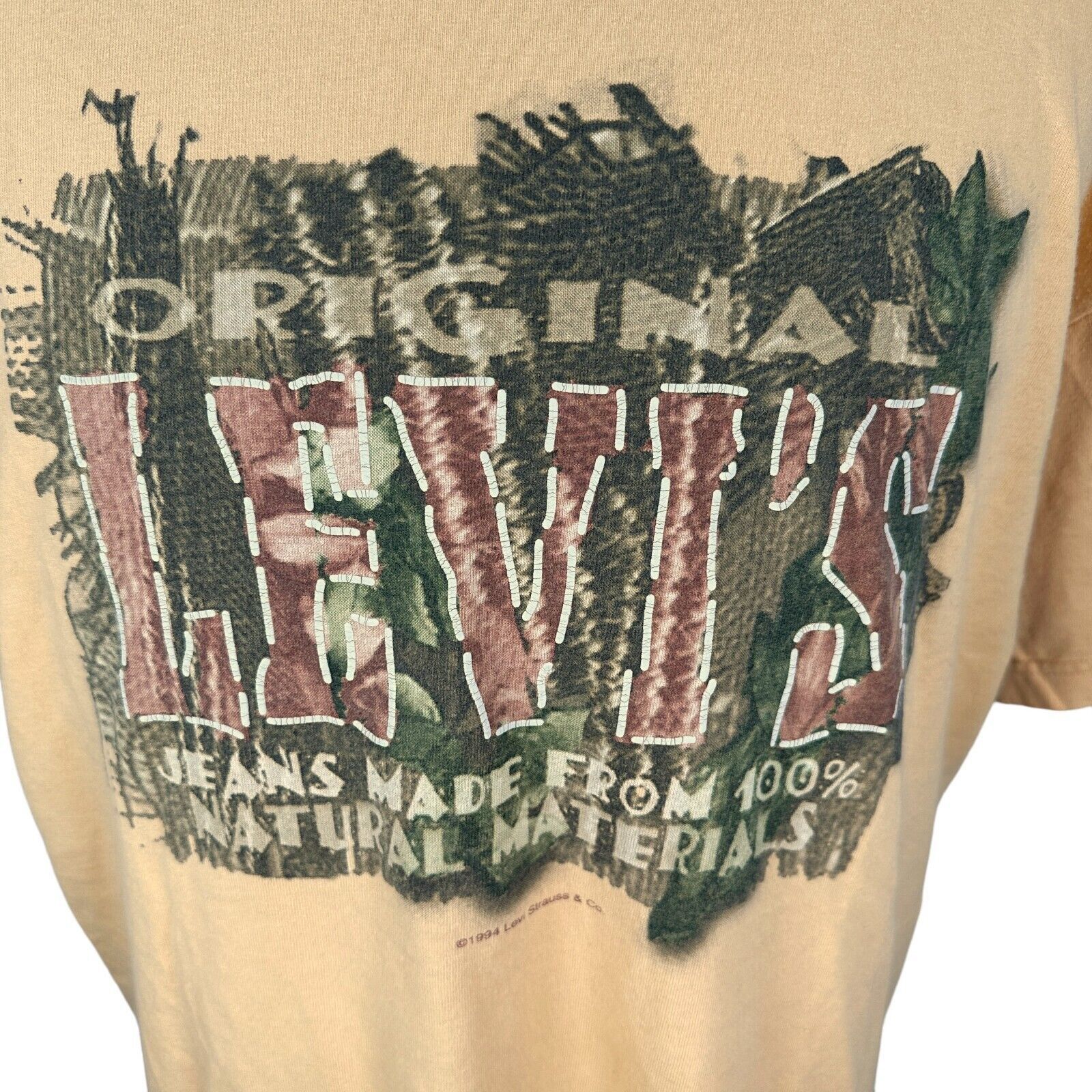 Levi's Vintage Levi's T-Shirt Men XL Pale Orange Cotton Graphic USA Size US XL / EU 56 / 4 - 2 Thumbnail