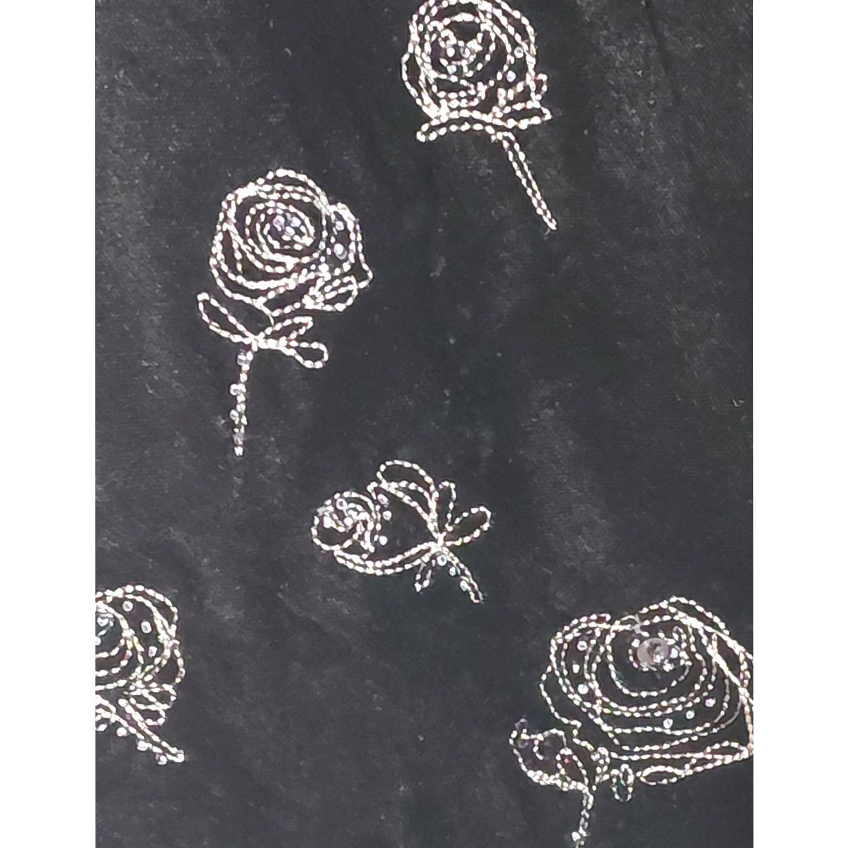 Laura Ashley Laura Ashley Black Embroidered Skirt Solid Lined Women Size 6 Size 28" / US 6 / IT 42 - 3 Thumbnail