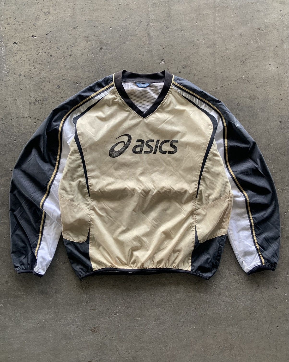 Asics × Japanese Brand × Vintage 90s Asics Japan Windbreaker 