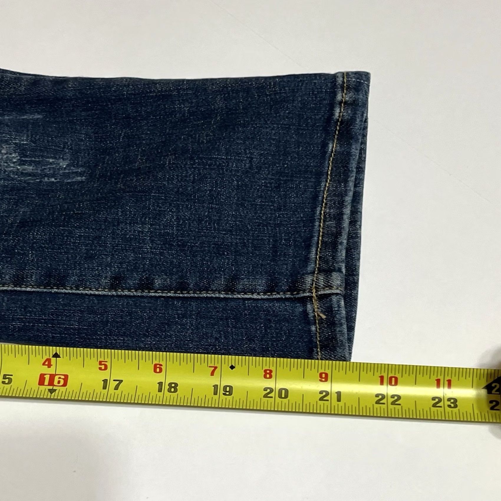 Denime Judy Blue Jeans Womens Capri Regular Stretch Distressed Blue 27x21 5-Pocket Denim High Rise Capris Size 27" / US 4 / IT 40 - 6 Thumbnail