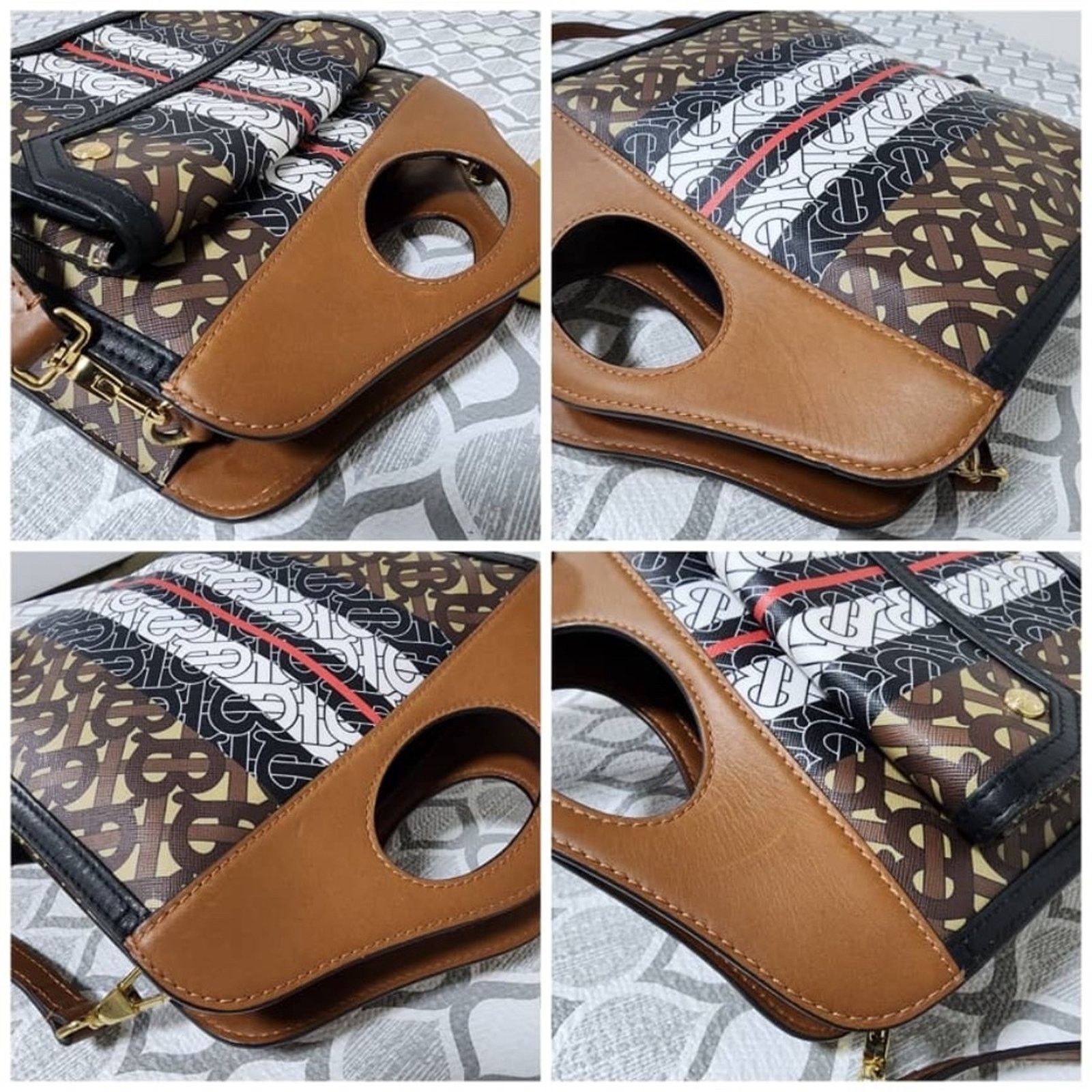 Burberry BURBERRY Pocket Mini Monogram Stripe E-Canvas Shoulder Bag B Size ONE SIZE - 11 Thumbnail
