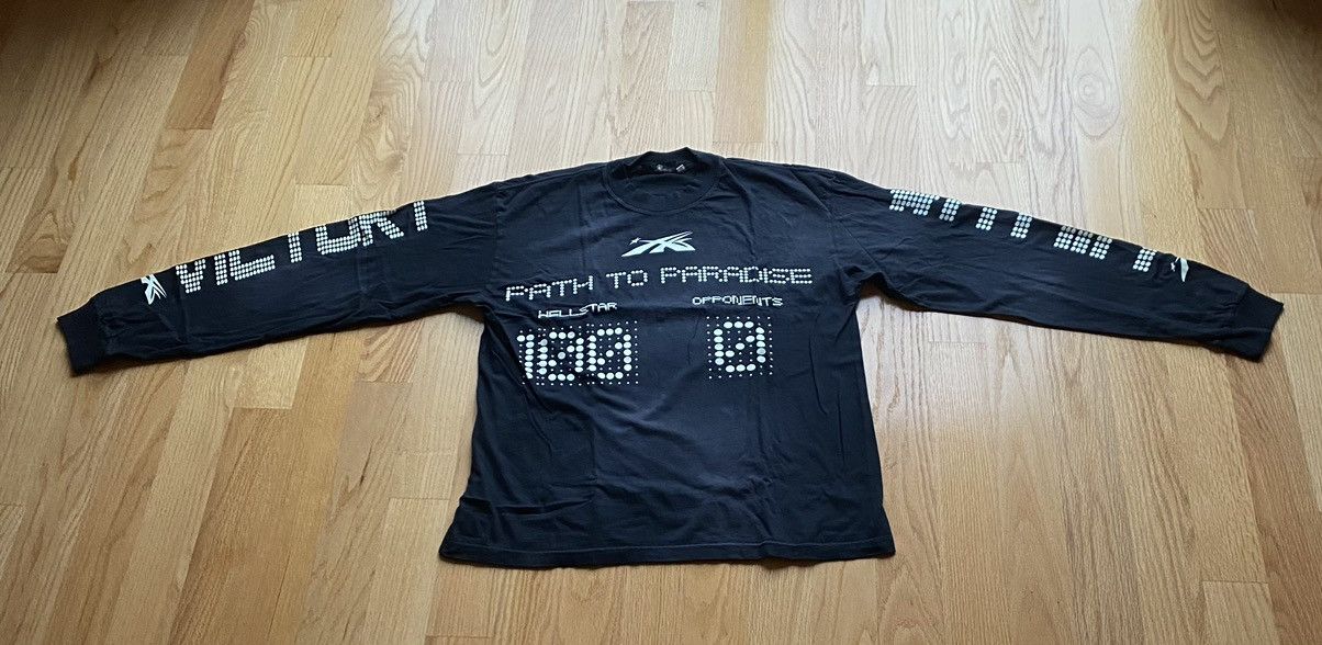 image of Hellstar Scoreboard Long Sleeve Shirt Black Size L, Men's