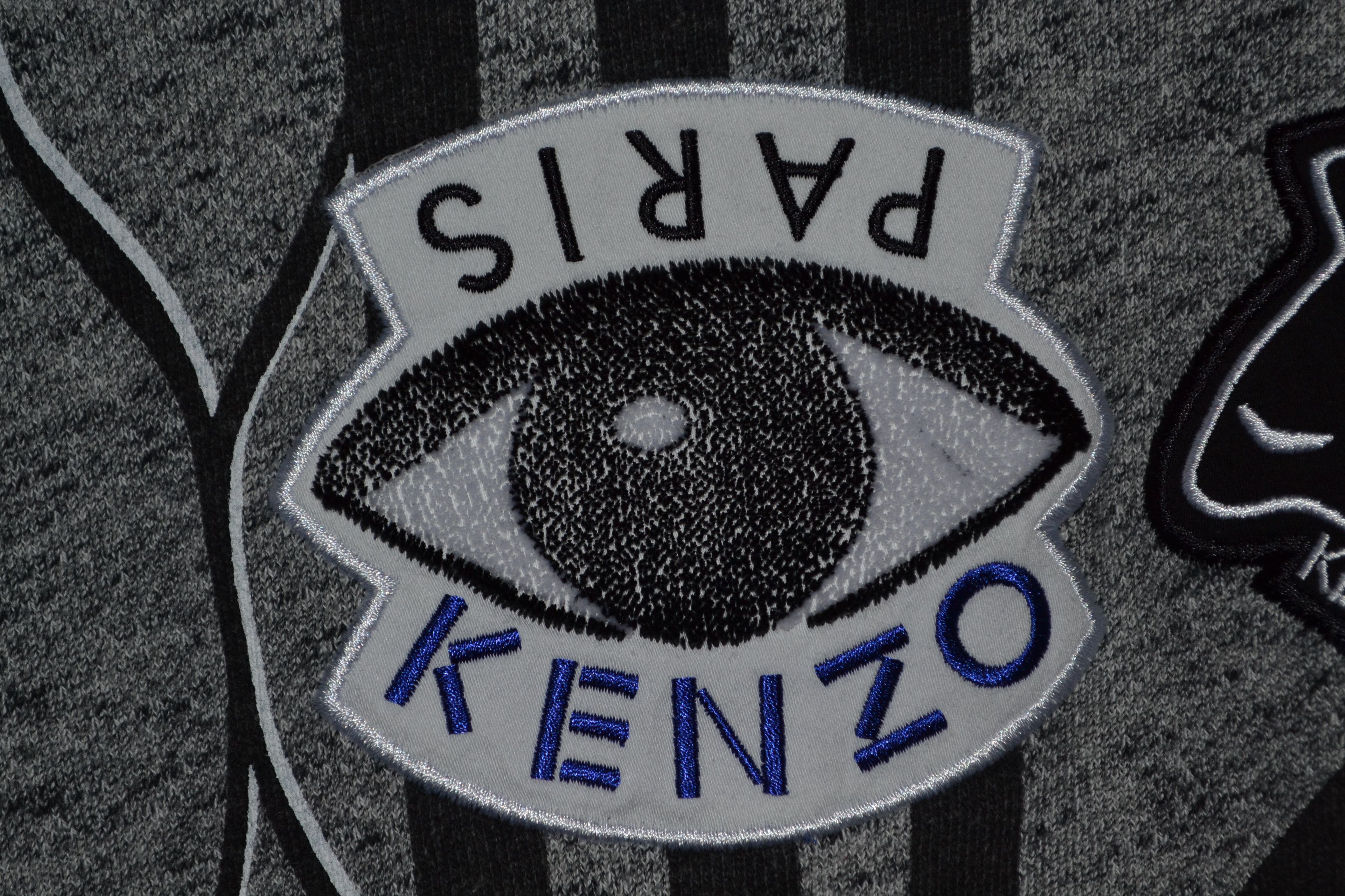 Kenzo Kenzo Grey Multi Icon Embroidered Logo Applique Sweatshirt M Size US M / EU 48-50 / 2 - 4 Thumbnail