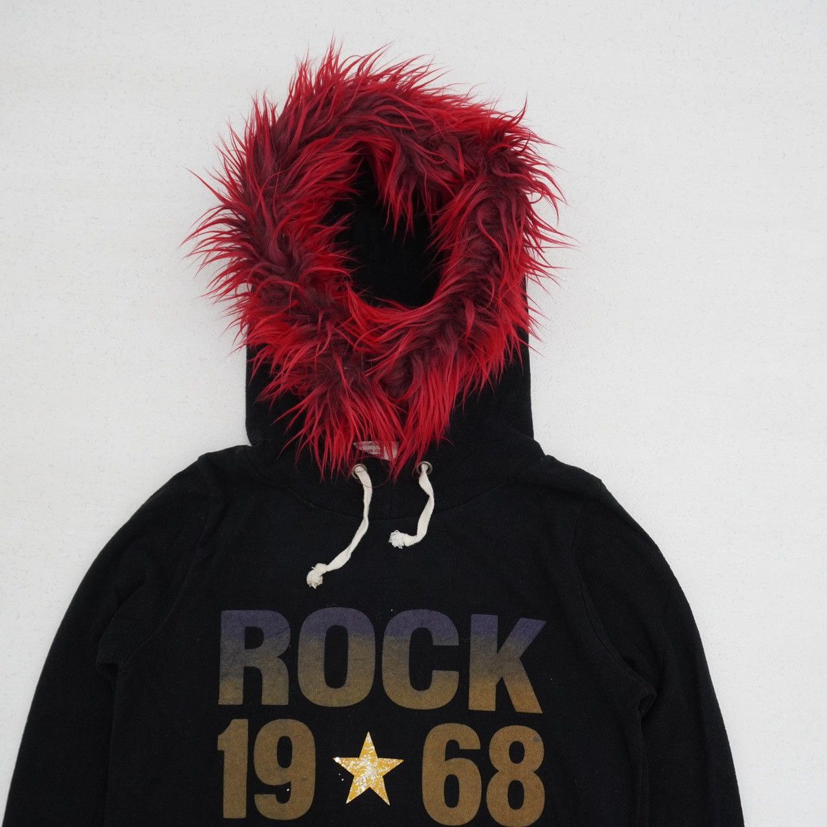 If Six Was Nine Vintage Rock Roll 1968 Red Fur Hoodie Ifsixwasnine LGB Style Size US M / EU 48-50 / 2 - 2 Thumbnail