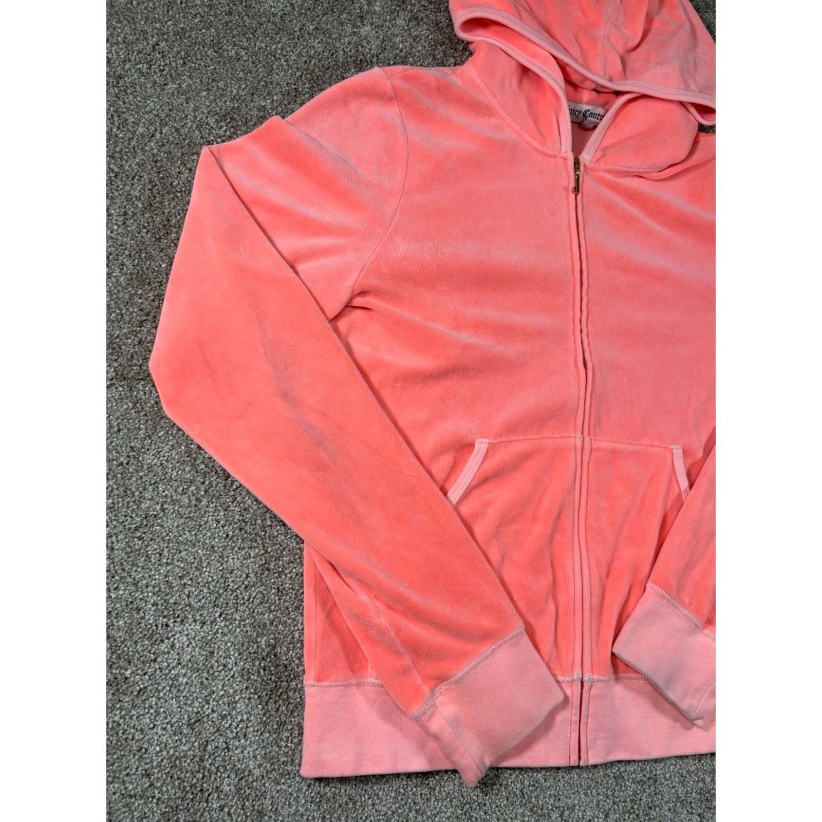 Juicy Couture VINTAGE Juicy Couture Tracksuit Jacket Velvet Velour Pink USA Made • Size XL Womens Velour Pink Tracksuit Jacket XXX Size XL / US 12-14 / IT 48-50 - 4 Thumbnail