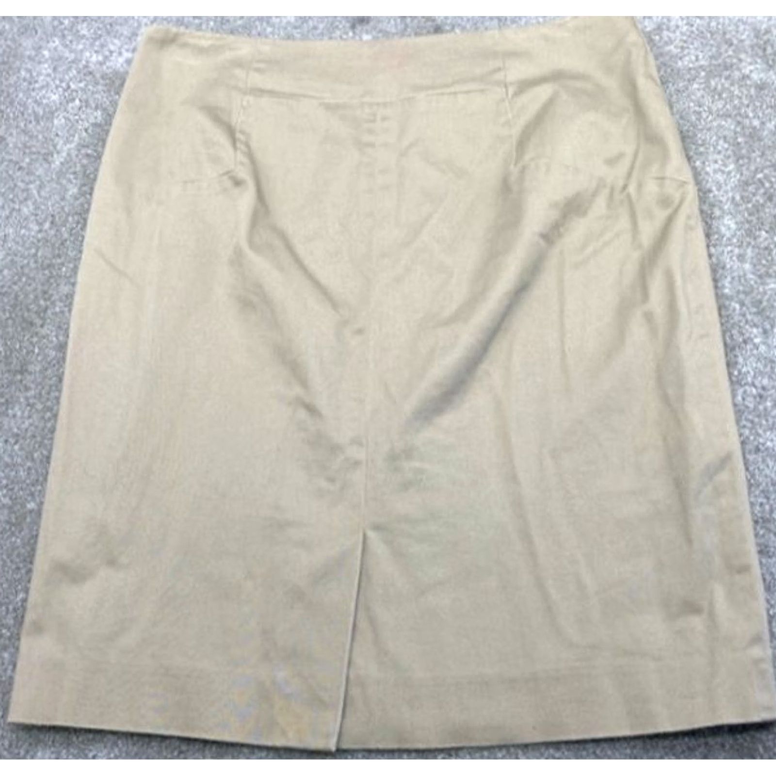 Vintage The Limited Skirt Women's 10 Beige Zipper Side Knit Polyester Short Maxi Lined Size 32" / US 10 / IT 46 - 5 Thumbnail