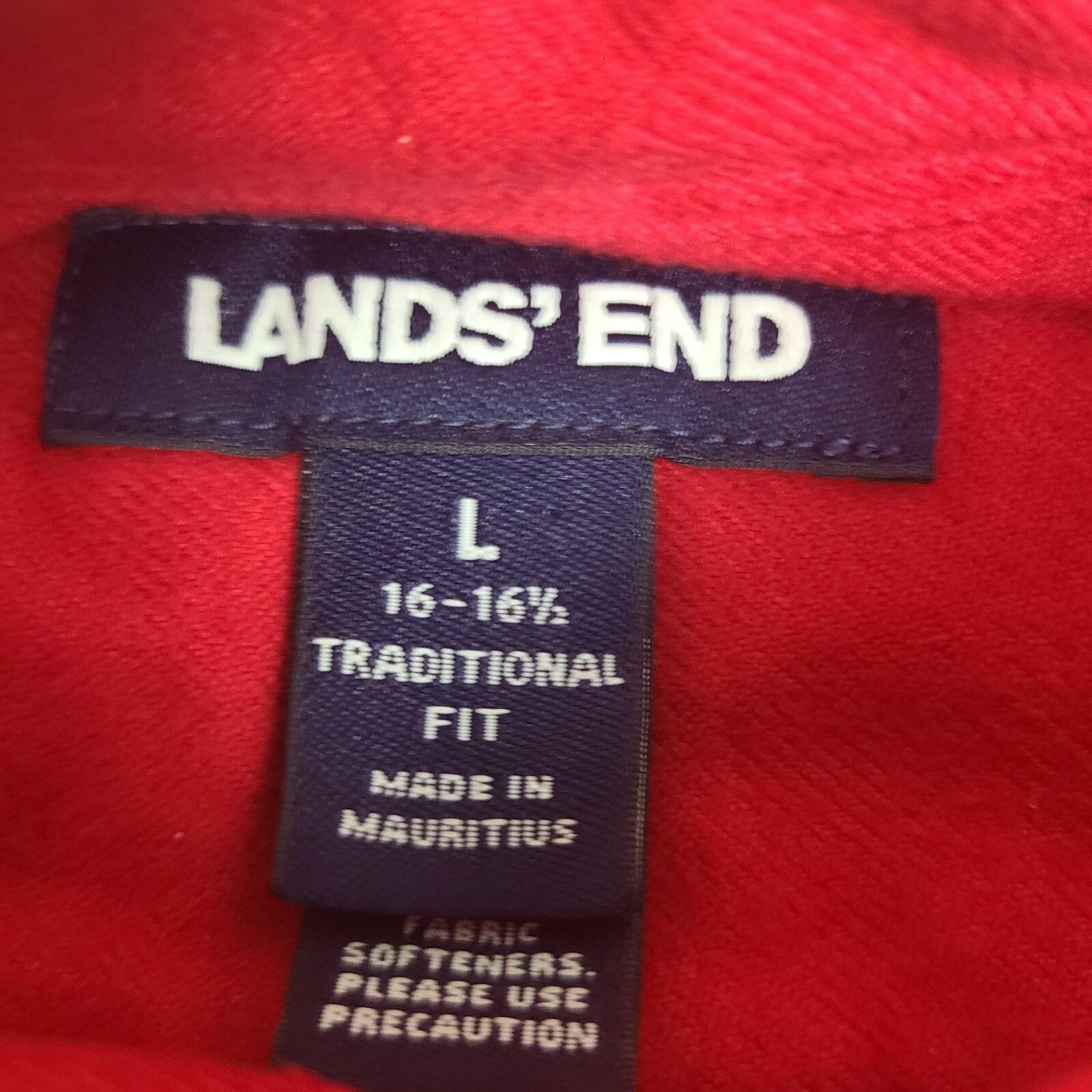 Lands' End Lands End Long Sleeve Red Men's Flannel Shirt Size L Size US L / EU 52-54 / 3 - 2 Thumbnail