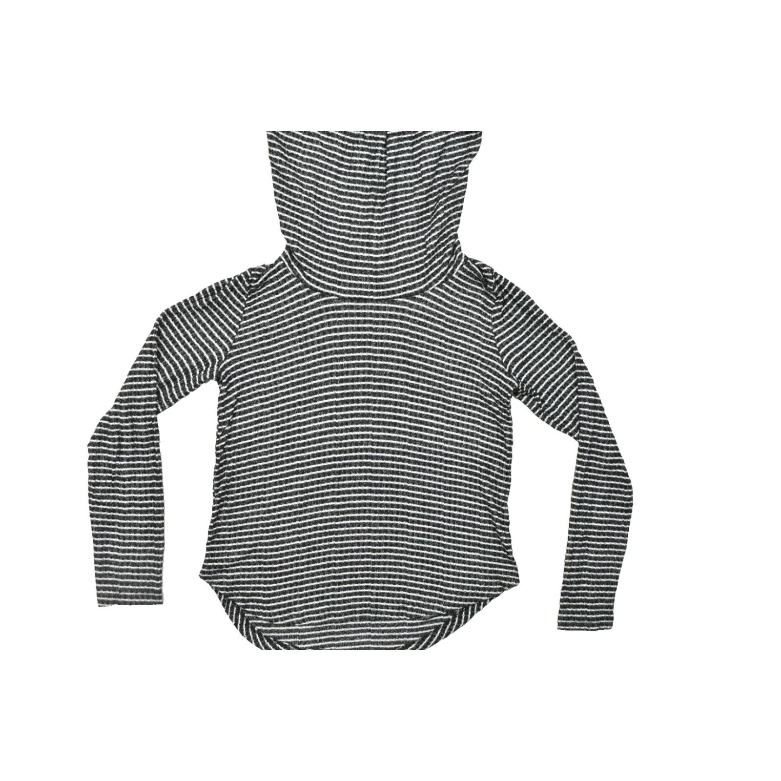 Lucky Brand Lucky Brand Women's Sweater Pullover XS Striped Black White Shrug Neck Long Sleeve Knit Casual Winter Spring Fall Mens/Womens Size XS / US 0-2 / IT 36-38 - 2 Thumbnail