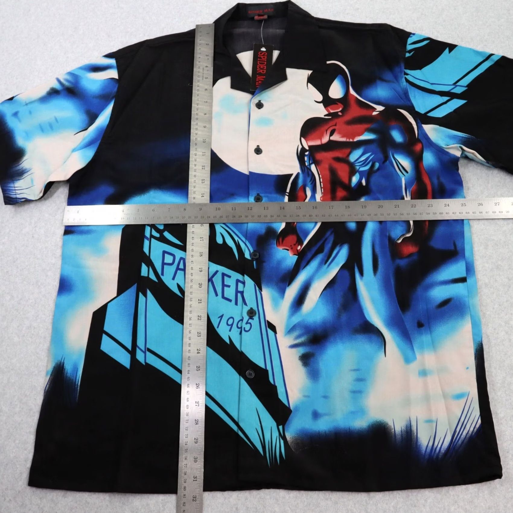 Vintage VINTAGE Marvel Comics Spider Man Peter Parker Button Up Shirt MENS XL Blue ParkER 95 Size US XL / EU 56 / 4 - 3 Thumbnail