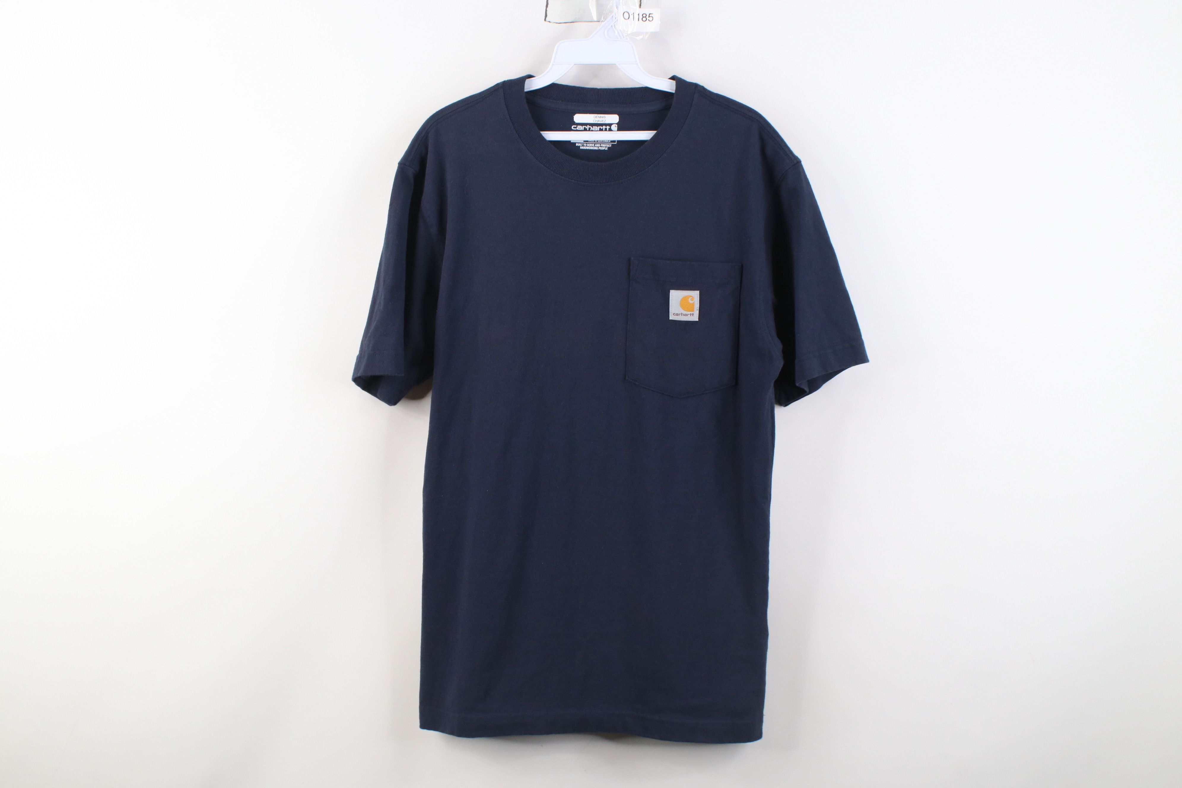 Carhartt Vintage Y2K Carhartt Heavyweight Pocket T-Shirt Navy Blue Size US XS / EU 42 / 0 - 1 Thumbnail