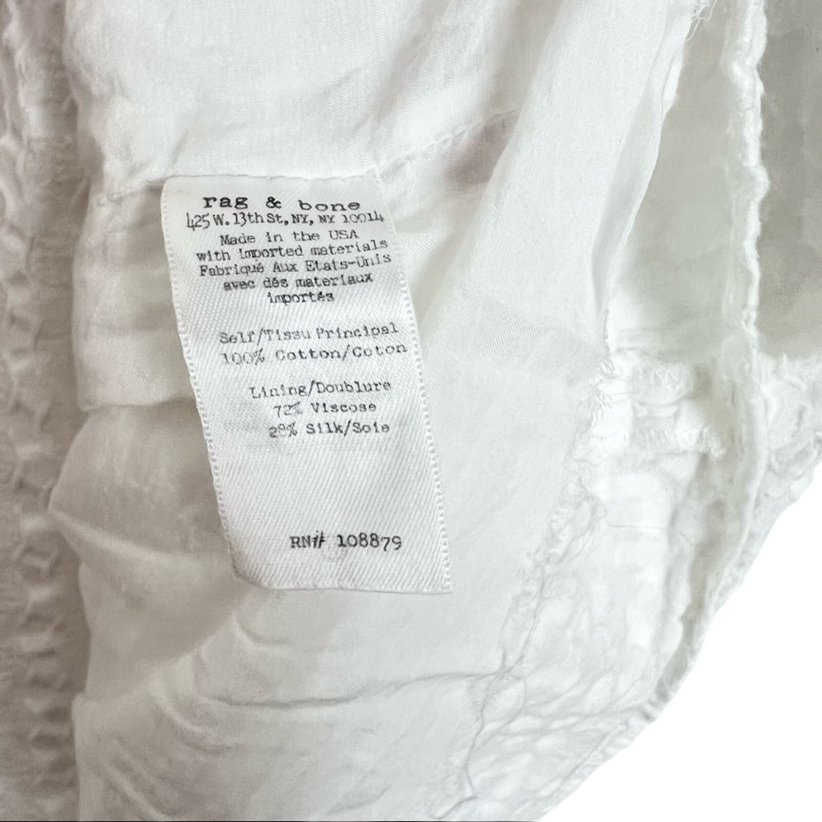 Rag & Bone Rag & Bone White Mini Eyelet Cotton Summer Dress Size Small Size S / US 4 / IT 40 - 5 Thumbnail