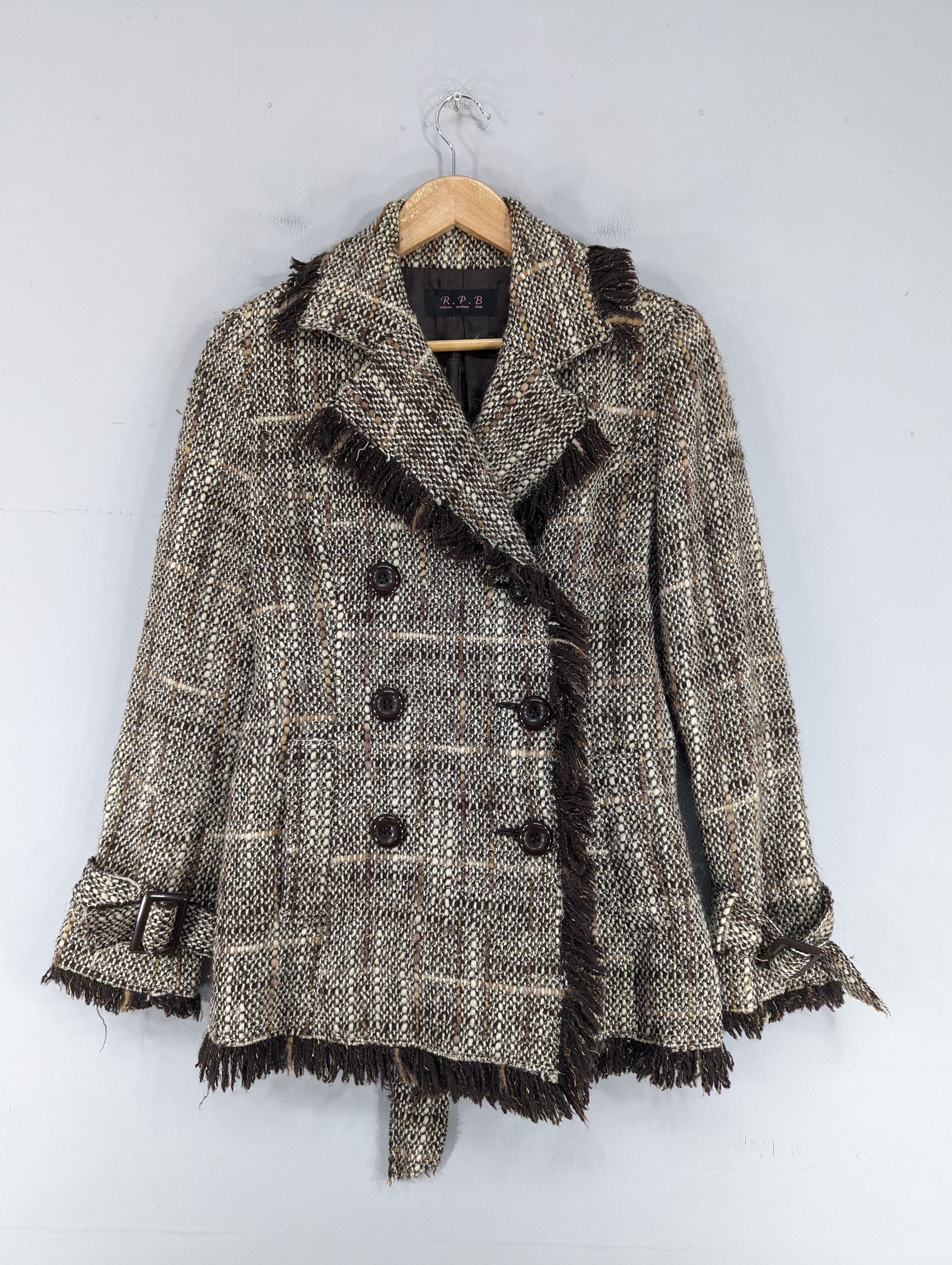 Japanese Brand 🔥RARE🔥R.P.B Japanese Brand Mohair Double Breasted Jacket Size XS / US 0-2 / IT 36-38 - 4 Thumbnail