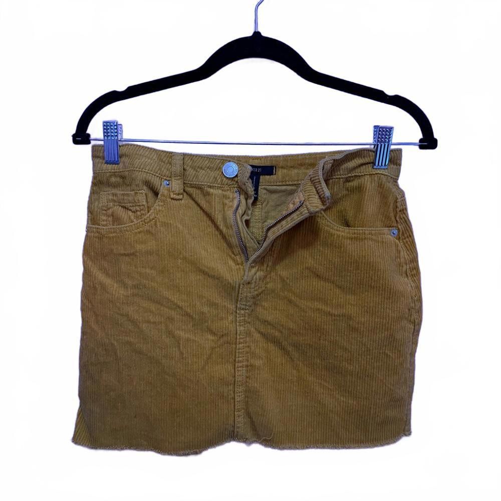 Designer Stylish Corduroy Mini Skirt Size 28" / US 6 / IT 42 - 1 Thumbnail