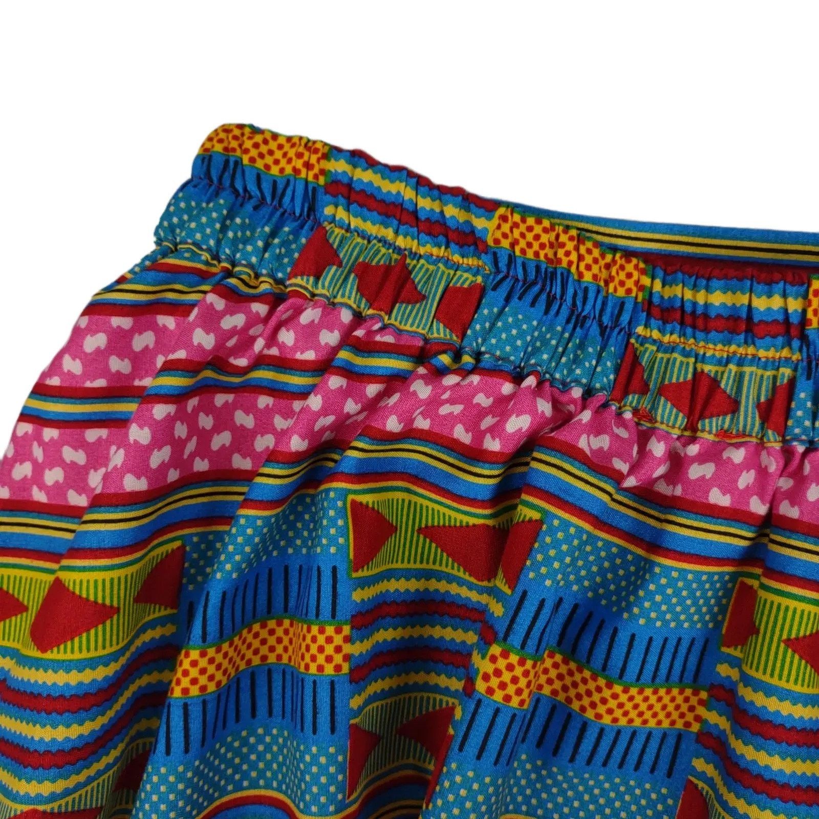 Other Shenbolen Tie Waist African Tribal Print Dashiki HiLow Skirt Size 28" / US 6 / IT 42 - 6 Thumbnail