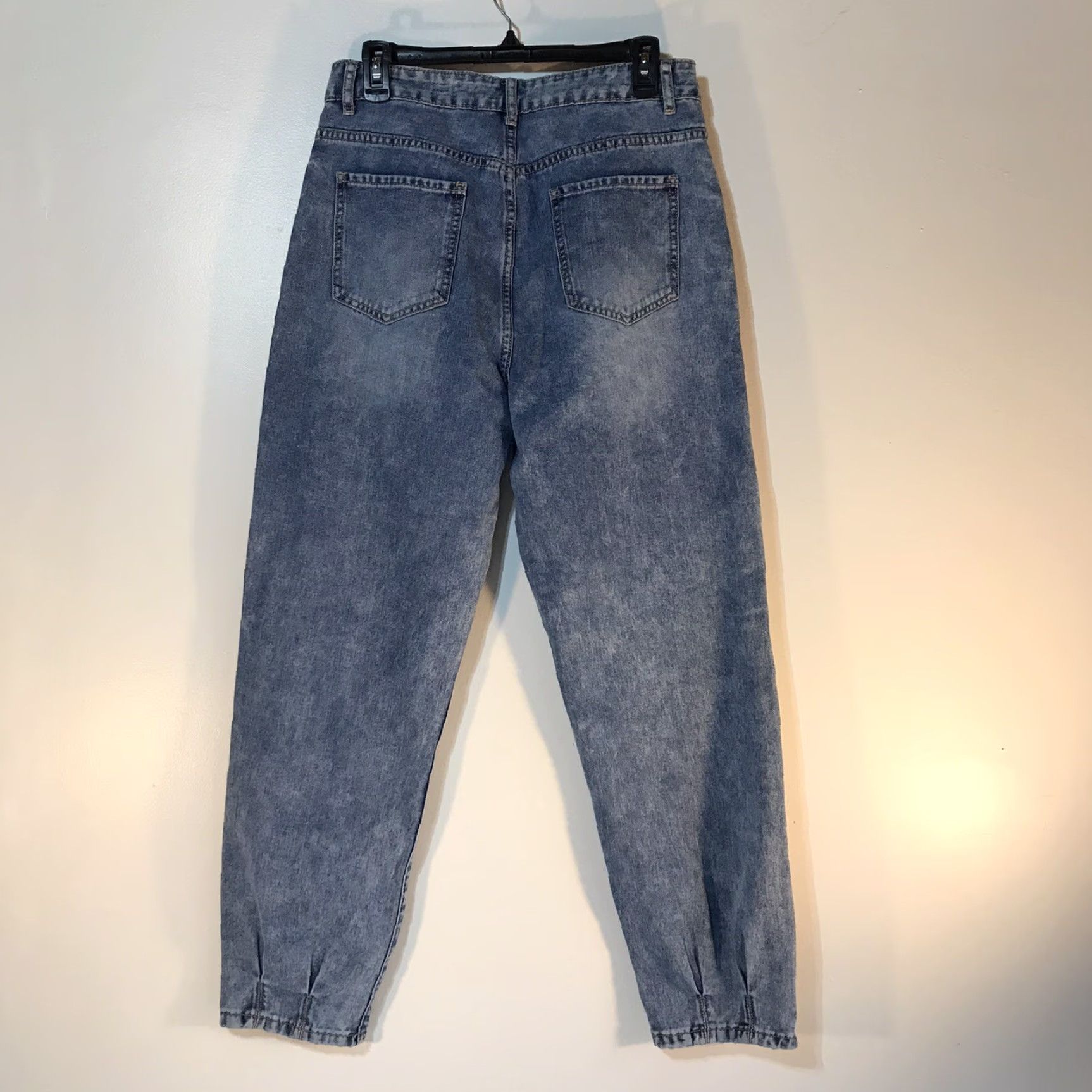 Shein VINTAGE No | SheIn | Jeans | Women | Size L | Blue | Acid Wash | High Rise | Pleated | Ankle | 5-Pocket | Button Zip | Regular Fit Size 36" / US 14 / IT 50 - 2 Thumbnail