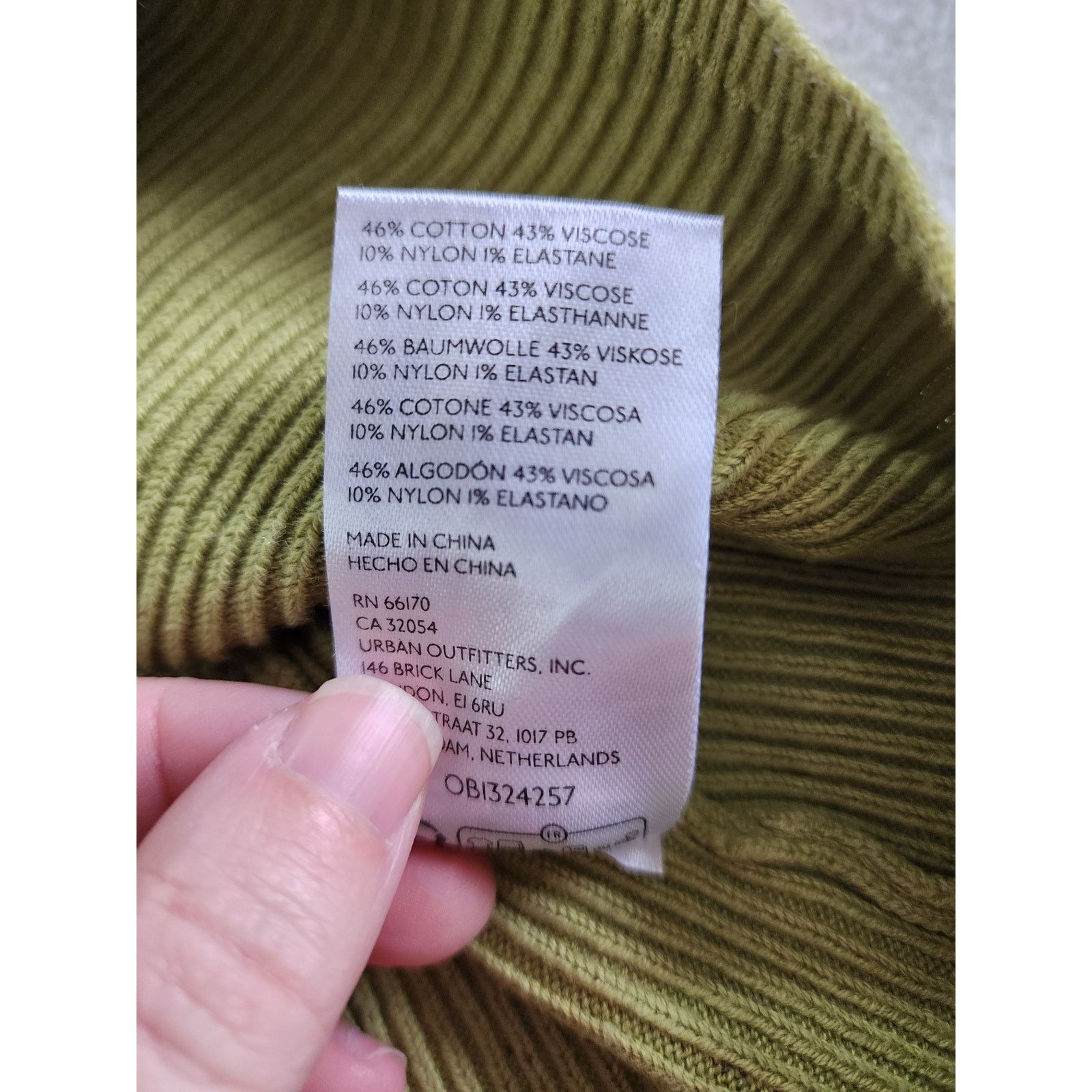 Free People Free People Laurel Knit Mini Skirt Size L Thyme Olive Green Size 32" / US 10 / IT 46 - 4 Thumbnail