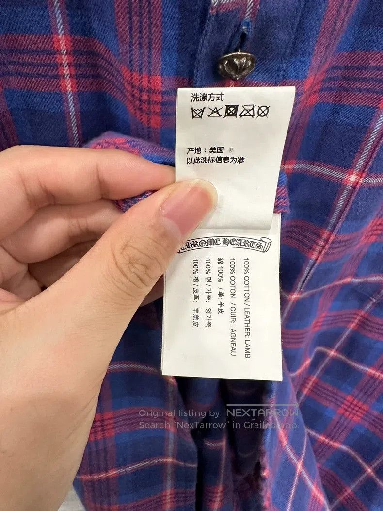 Chrome Hearts CHROME HEARTS Size XL Star patch plaid shirt Size US XL / EU 56 / 4 - 7 Thumbnail