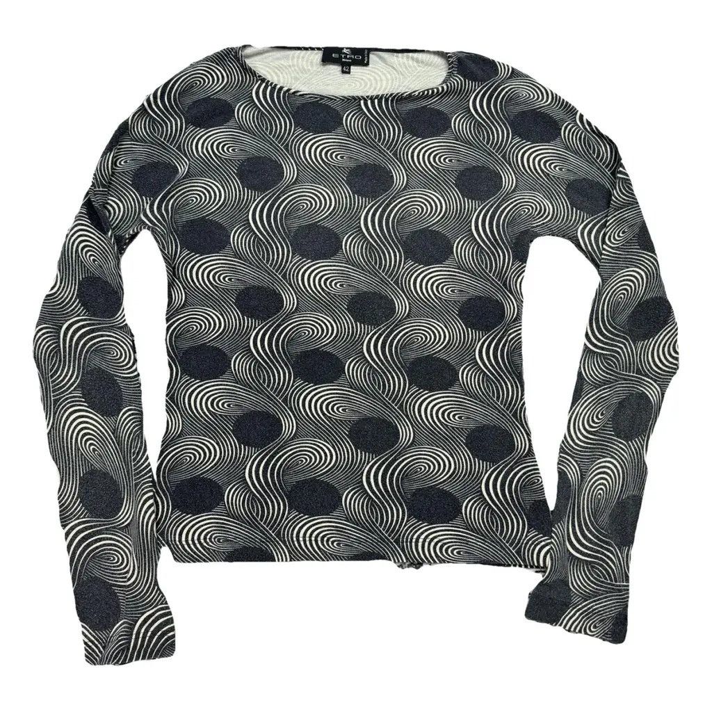 Etro Etro Longsleeve Grey Size 42 IT Size M / US 6-8 / IT 42-44 - 1 Thumbnail