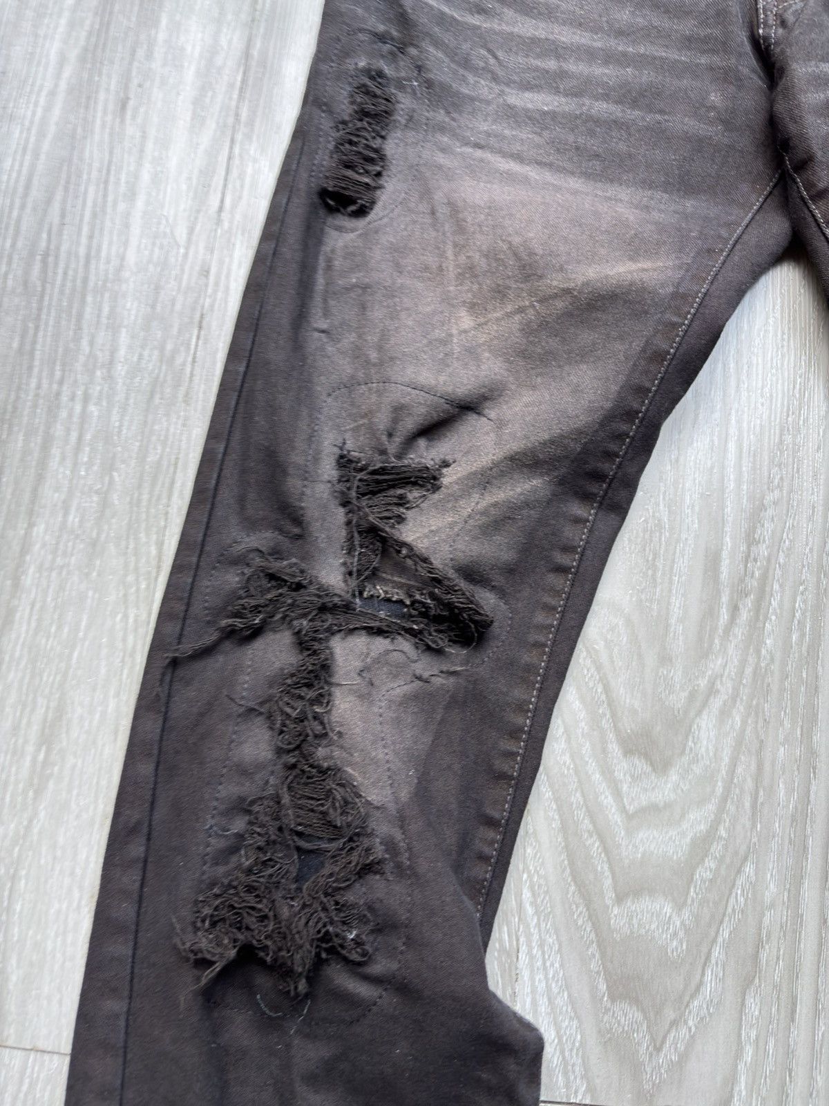 Tornado Mart TORNADO MART distressed lace up jeans Size US 28 / EU 44 - 3 Thumbnail