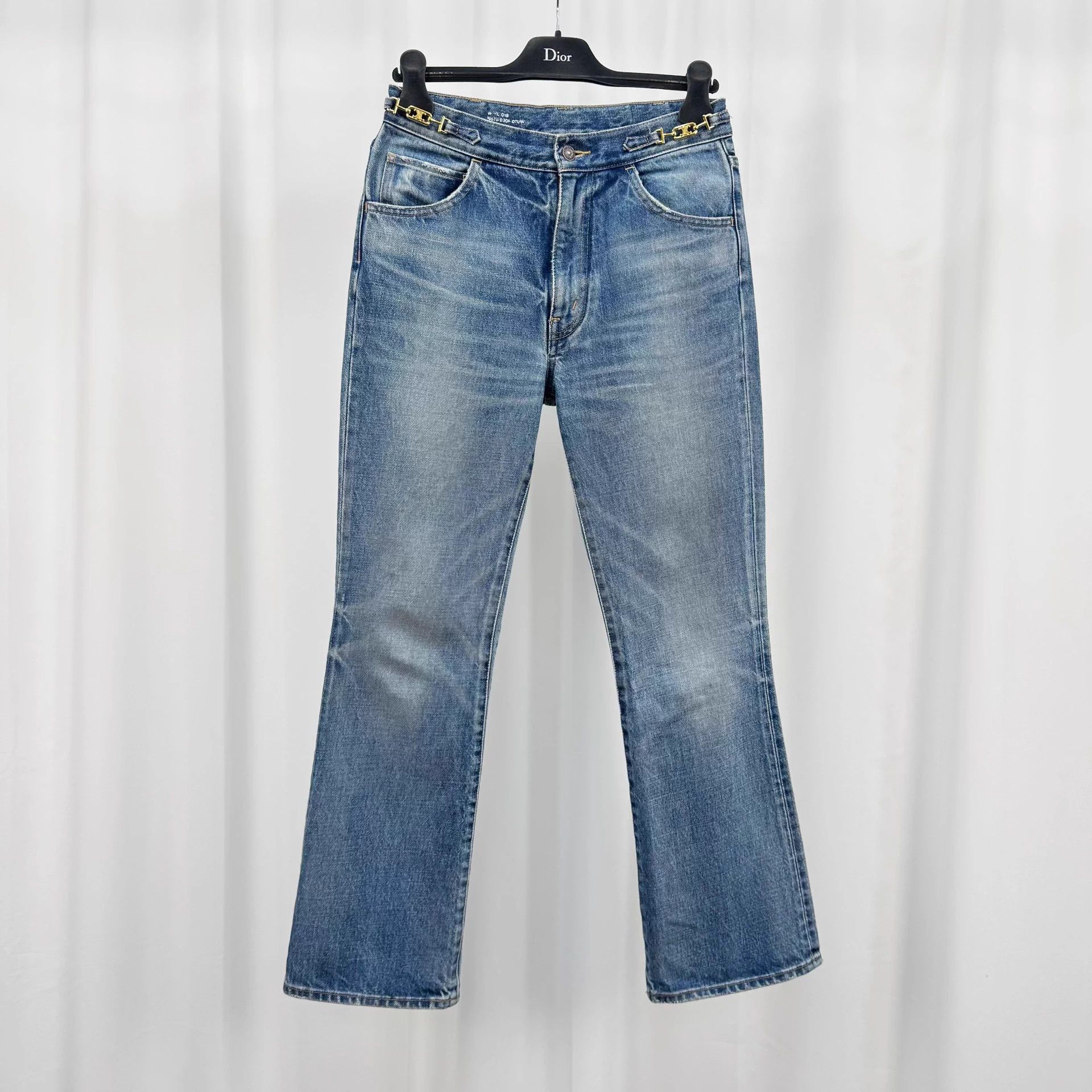 Celine Celine Triomphe GoldChain Washed Jeans W28 99 New Size 28" / US 6 / IT 42 - 1 Thumbnail