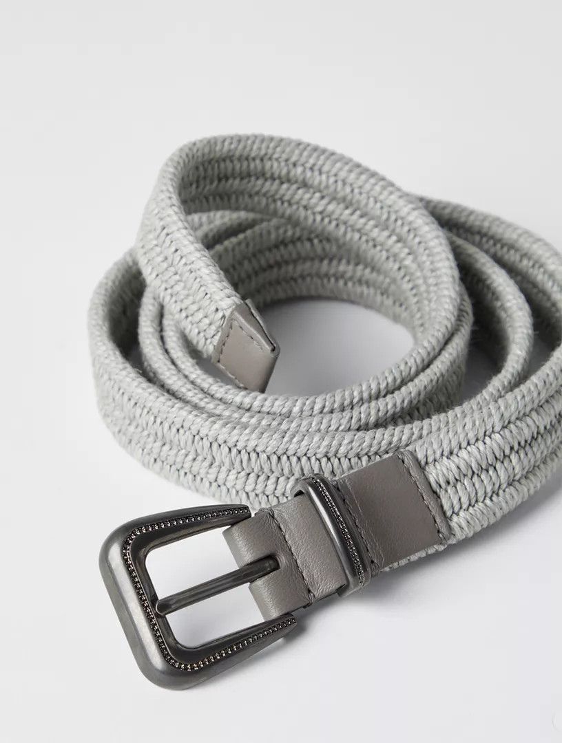 Brunello Cucinelli o1la1rc1a0425 Size: OS/Belt in Light Grey Size ONE SIZE - 3 Thumbnail