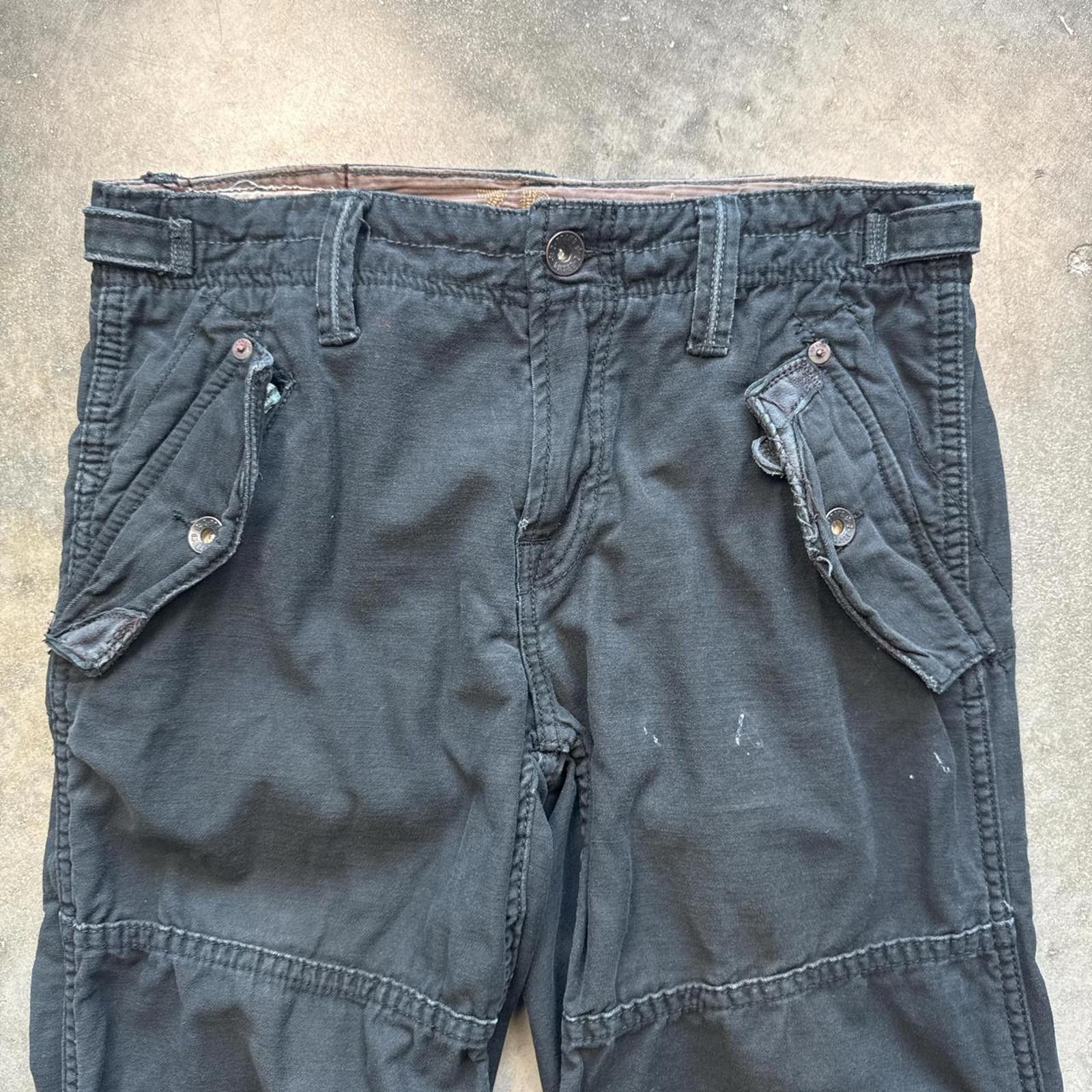 Other Black Vintage Cargo Pants With A Worn Look Cargo Size 29" - 4 Thumbnail