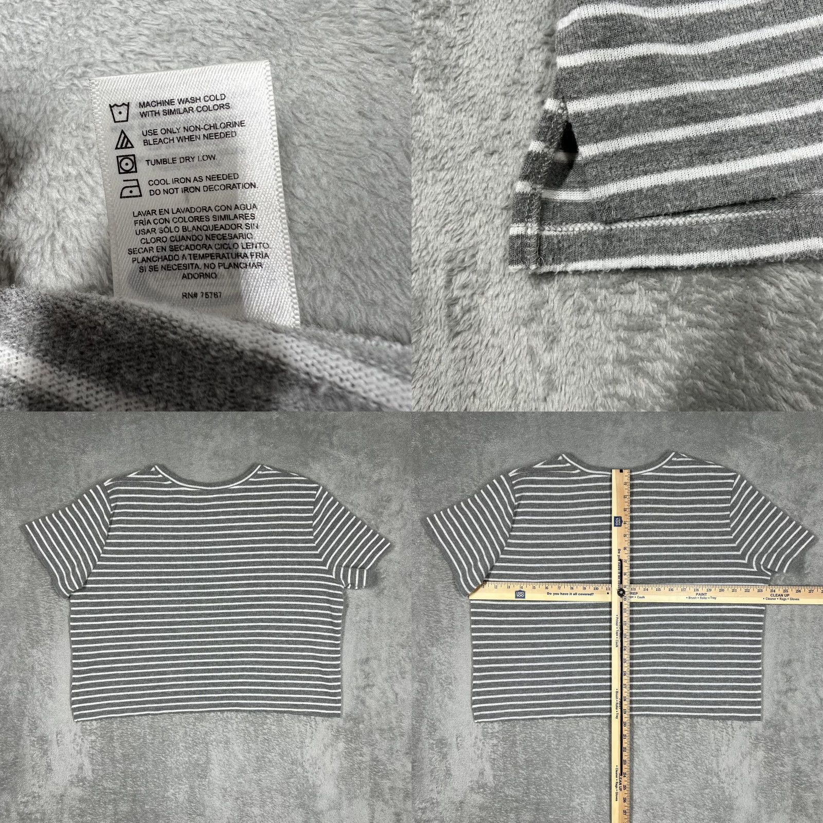 Vintage Fresno State Bulldogs Concepts Sport Women’s Crop Top Shirt Size Large Striped Shirt Womens L Gray Striped Cropped Sports Logo Size L / US 10 / IT 46 - 8 Thumbnail