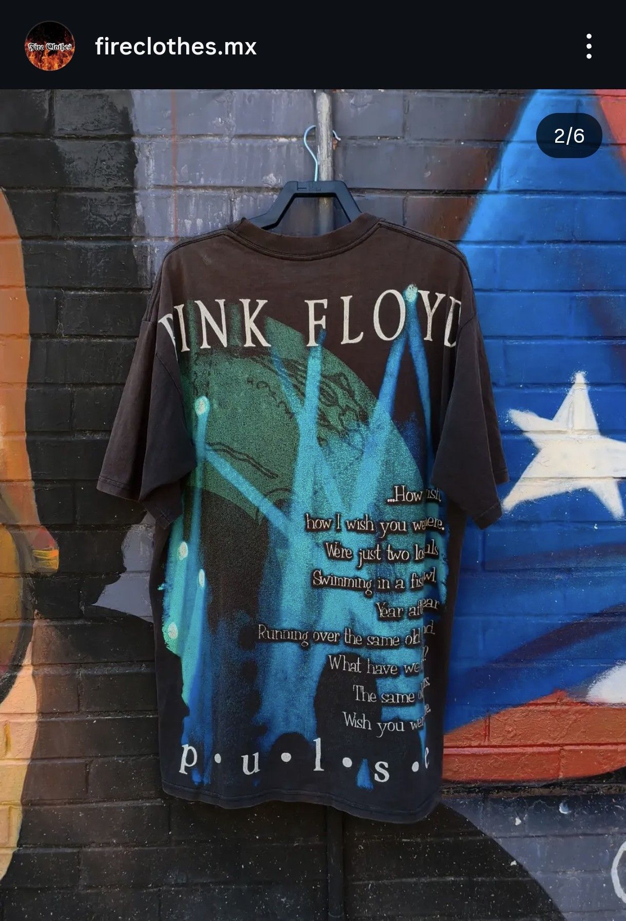Vintage Vintage Mexican Btlg Resurrección Pink Floyd P.U.L.S.E Size US XL / EU 56 / 4 - 2 Thumbnail