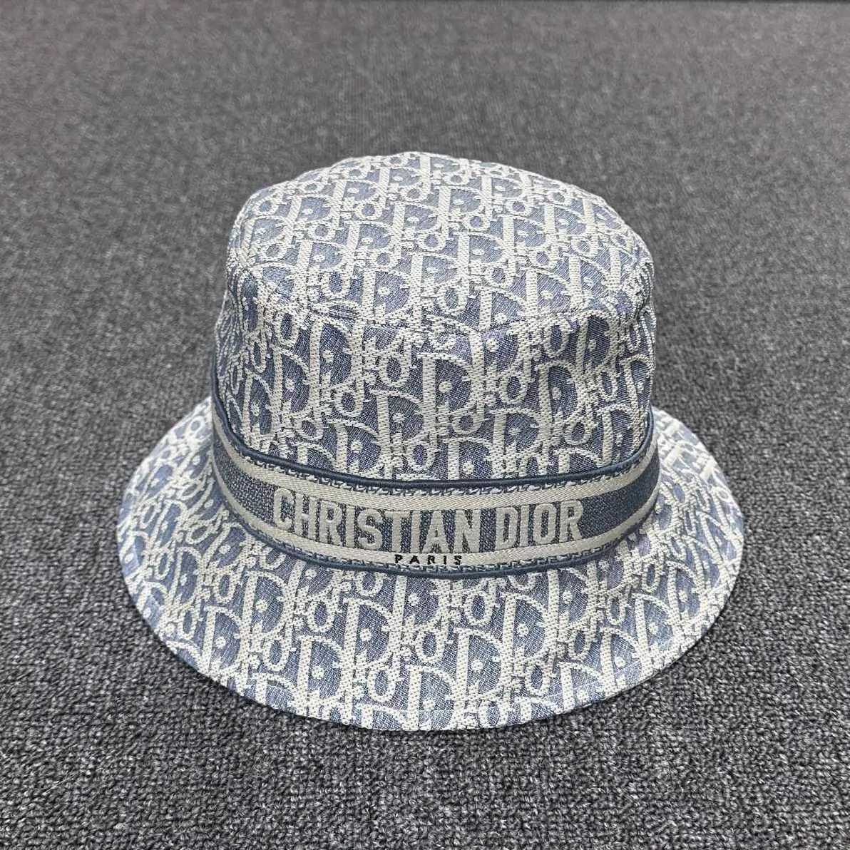 Dior Dior Blue&White All Over Print Denim Fisherman Hat Size ONE SIZE - 3 Thumbnail